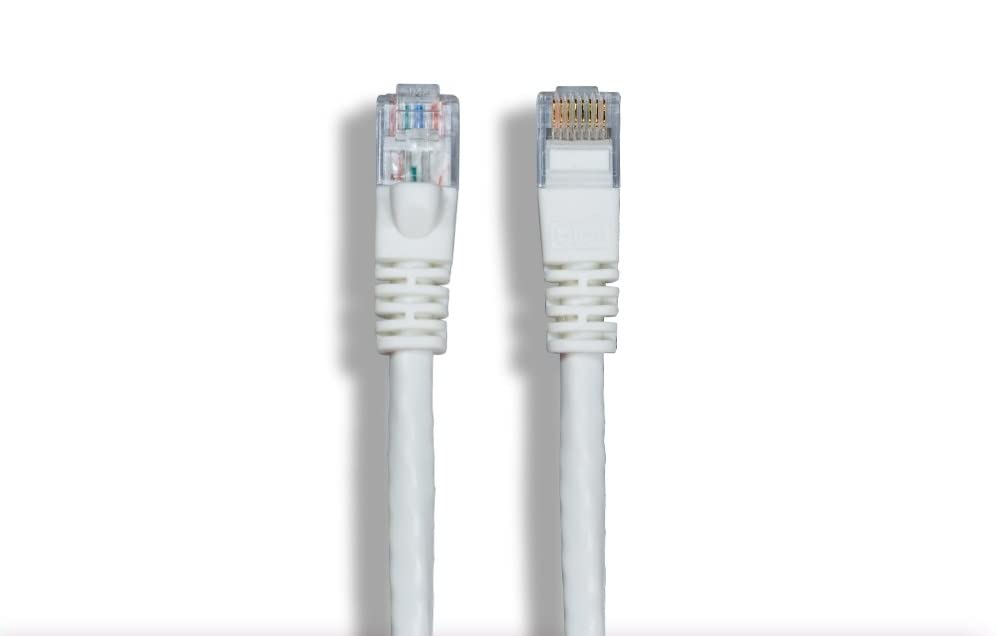 CAT 6 Ethernet Cable 50ft, Unshielded, White - High-Speed Internet Cable for Gaming, Streaming & Home Office - Compare & Save 10% vs Amazon