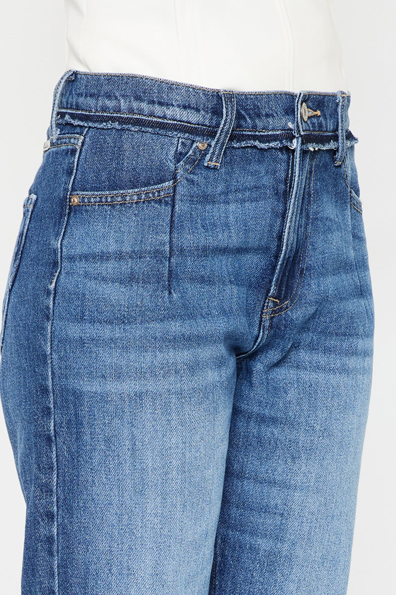 Angelina High Rise Slim Straight Leg Jeans for Women - Stretchy Denim Pants, Comfortable & Flattering Fit - Perfect for Casual Wear, Office & Date Night