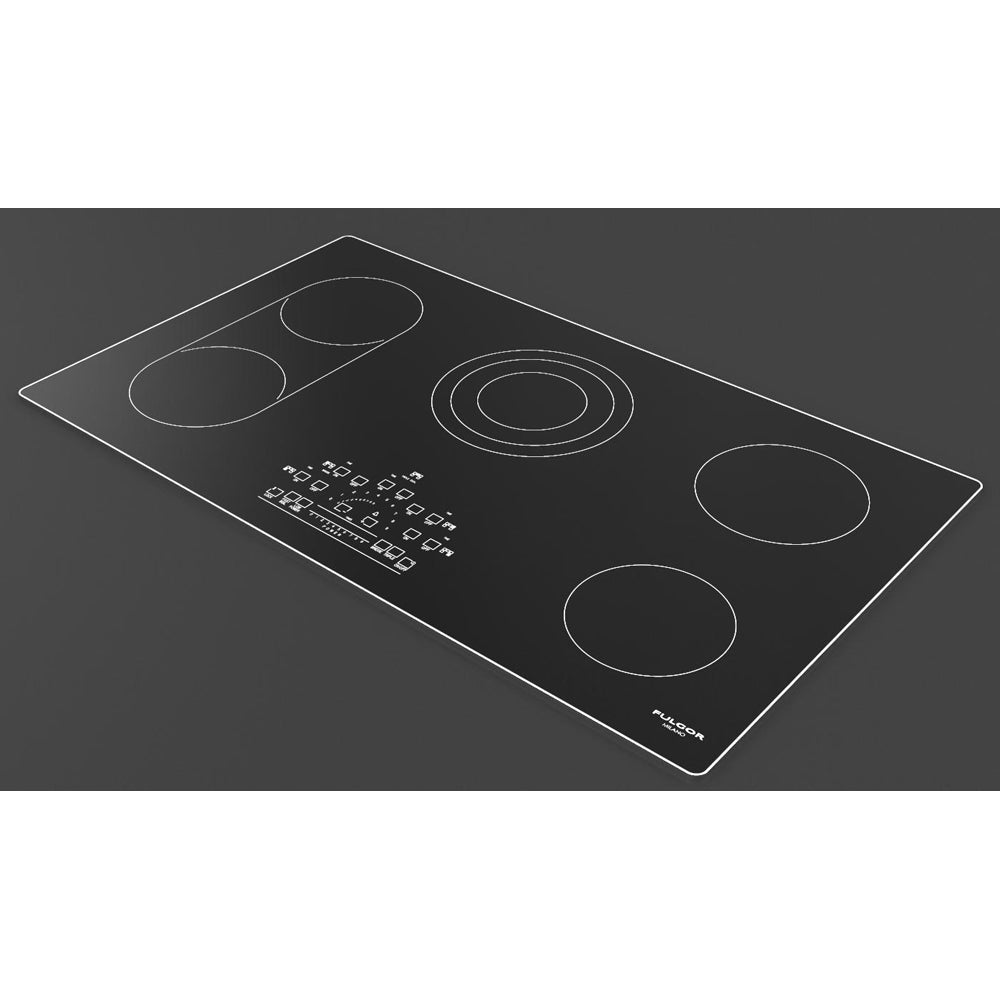 Fulgor Milano 36-Inch 600 Series 5-Burner Electric Cooktop with Glass Ceramic Surface - Stainless Steel (F6RT36S2) | Perfect for Modern Kitchens, Home Chefs & Gourmet Cooking