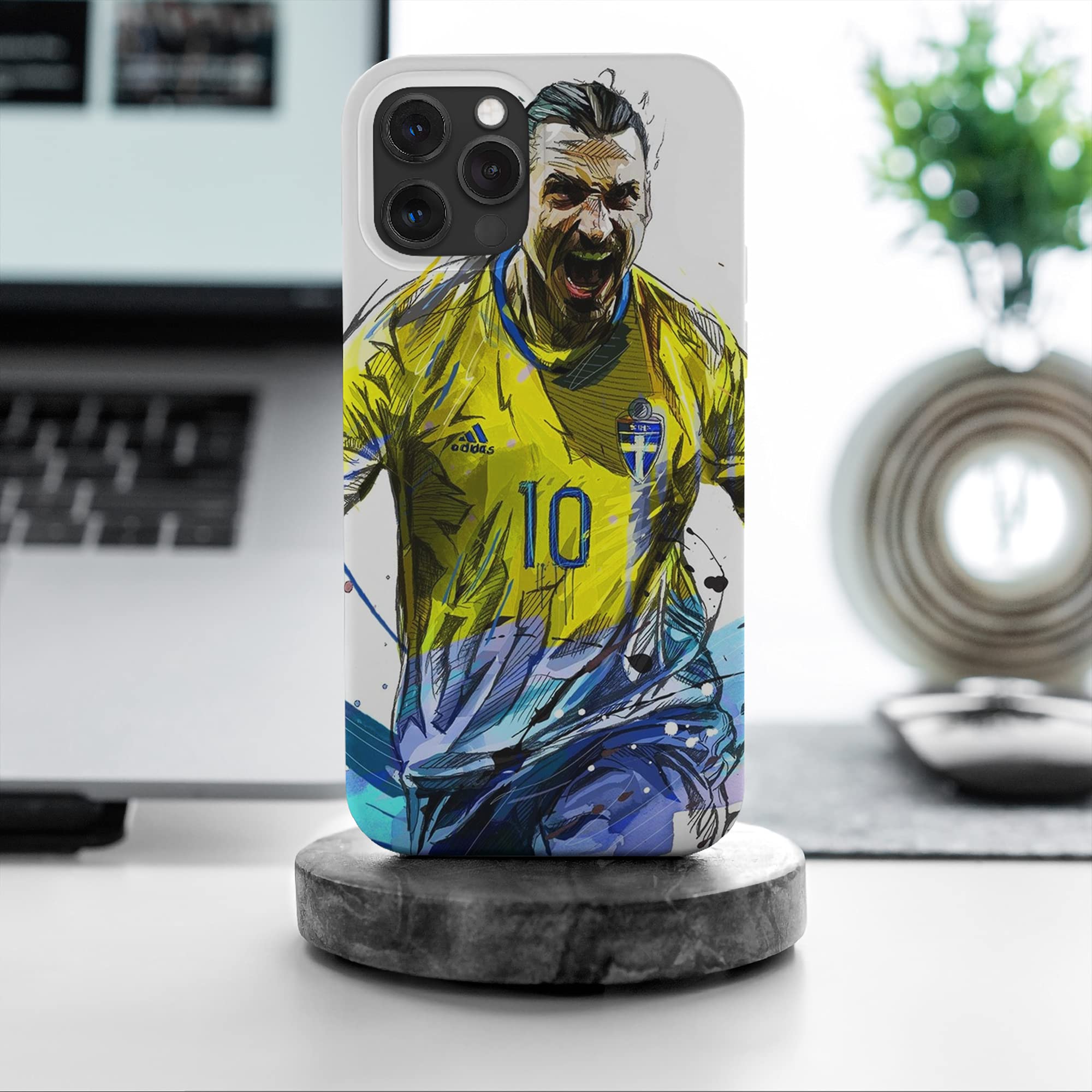 Trendy PSG Milan Barcelona Sweden Ibrahimovic Football Phone Case for iPhone 7/8/SE 2020/XR/11/11 Pro/12 - Perfect for Soccer Fans & Match Day Support - Durable Protective Cover for Daily Use & Sports Events