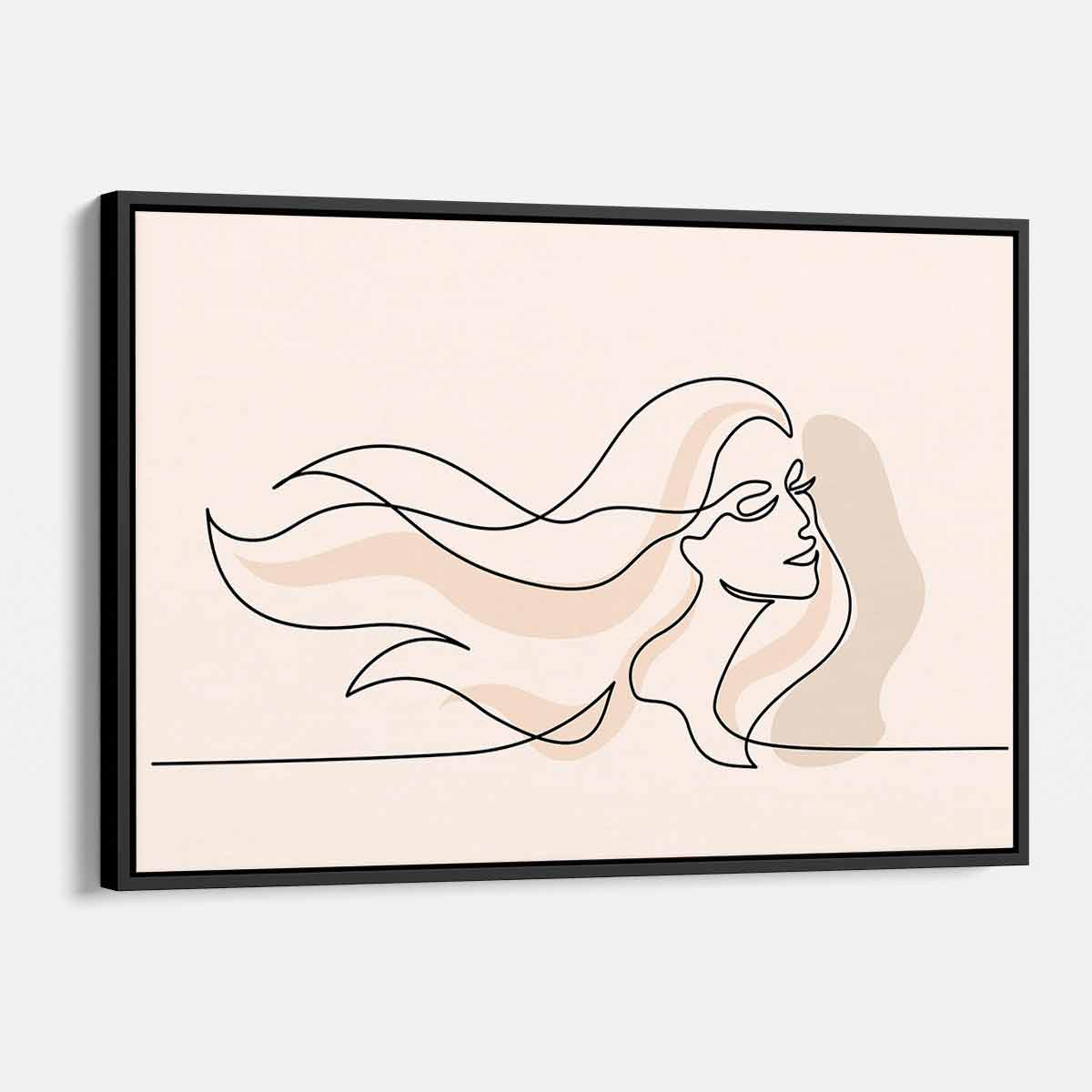 Pink Woman Wall Art Canvas Print - Modern Home Decor for Living Room, Bedroom & Office - 3214