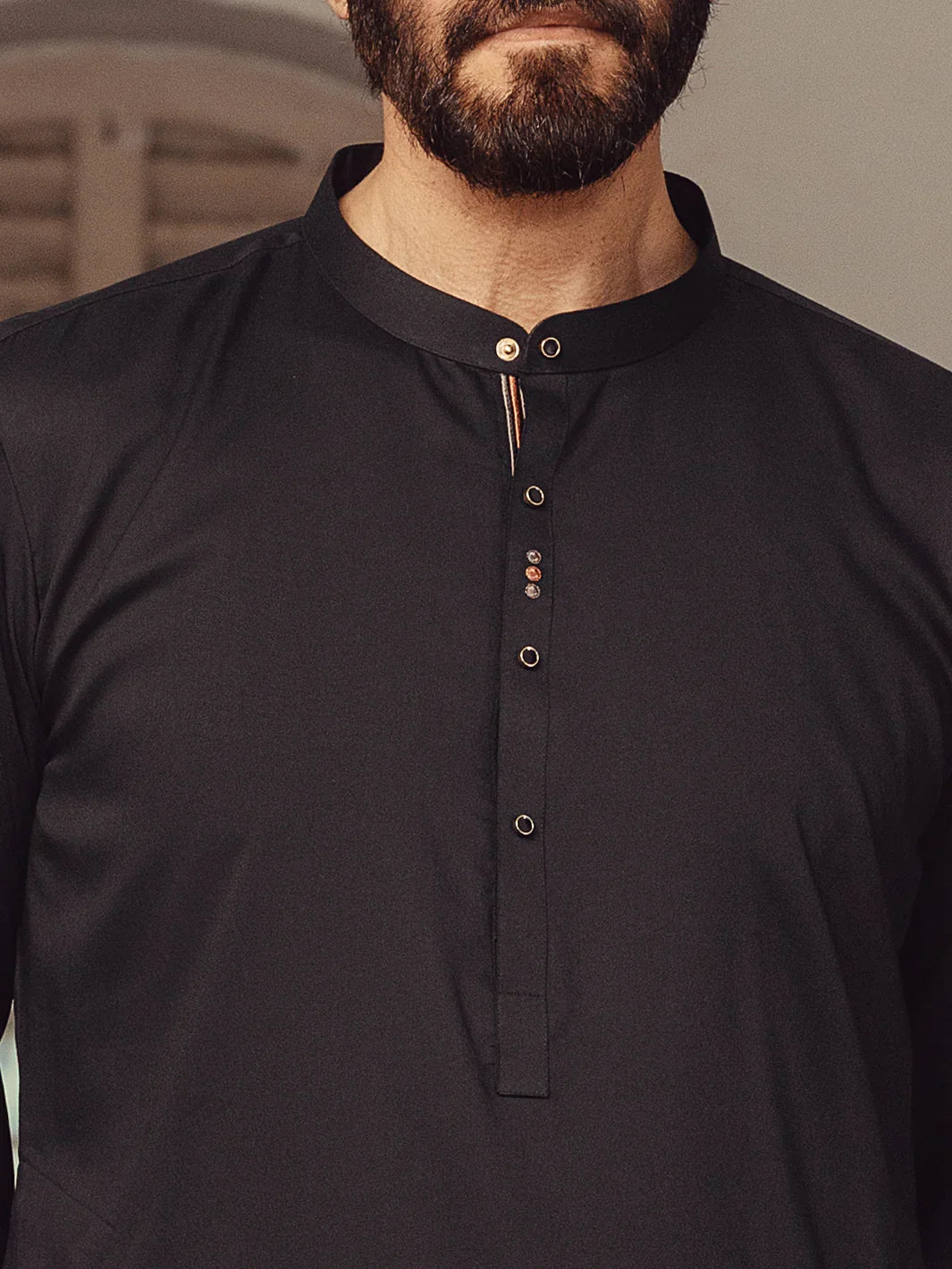 Blended Black Shalwar Kameez - Premium Pakistani Traditional Outfit by Almirah | Perfect for Weddings, Festivals & Cultural Events