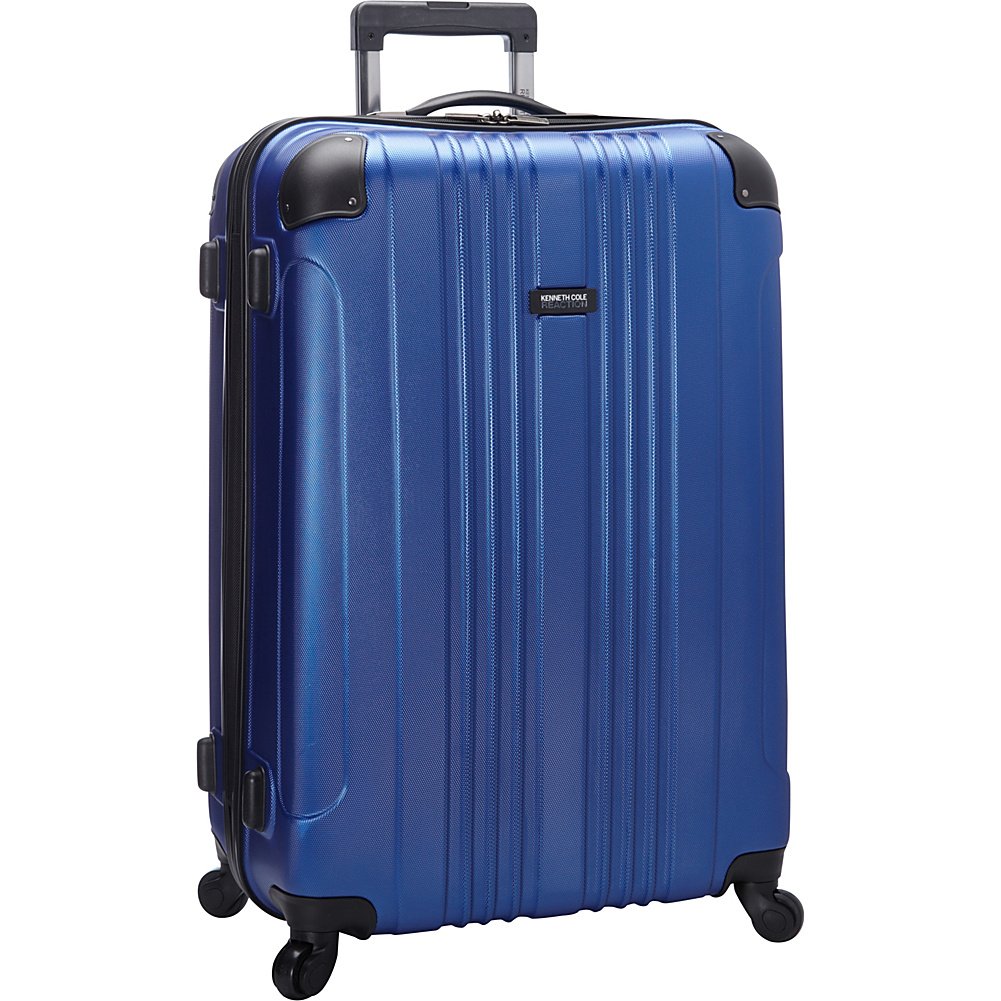 Kenneth Cole REACTION Out of Bounds Lightweight Hardshell 4-Wheel Spinner Luggage, 28-Inch Checked Suitcase, Cobalt Blue - Durable Expandable Travel Luggage for International Flights & Business Trips