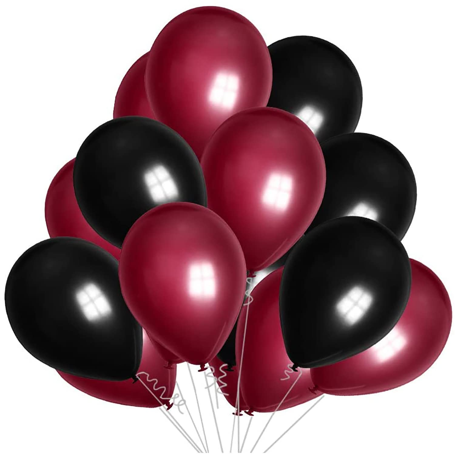 2025 Graduation Party Decorations - Maroon, Black, Burgundy & Silver Balloons (30Pcs) for Graduation, Birthday & Wedding Celebrations - Perfect for Graduation Ceremonies, Party Backdrops and Photo Booths