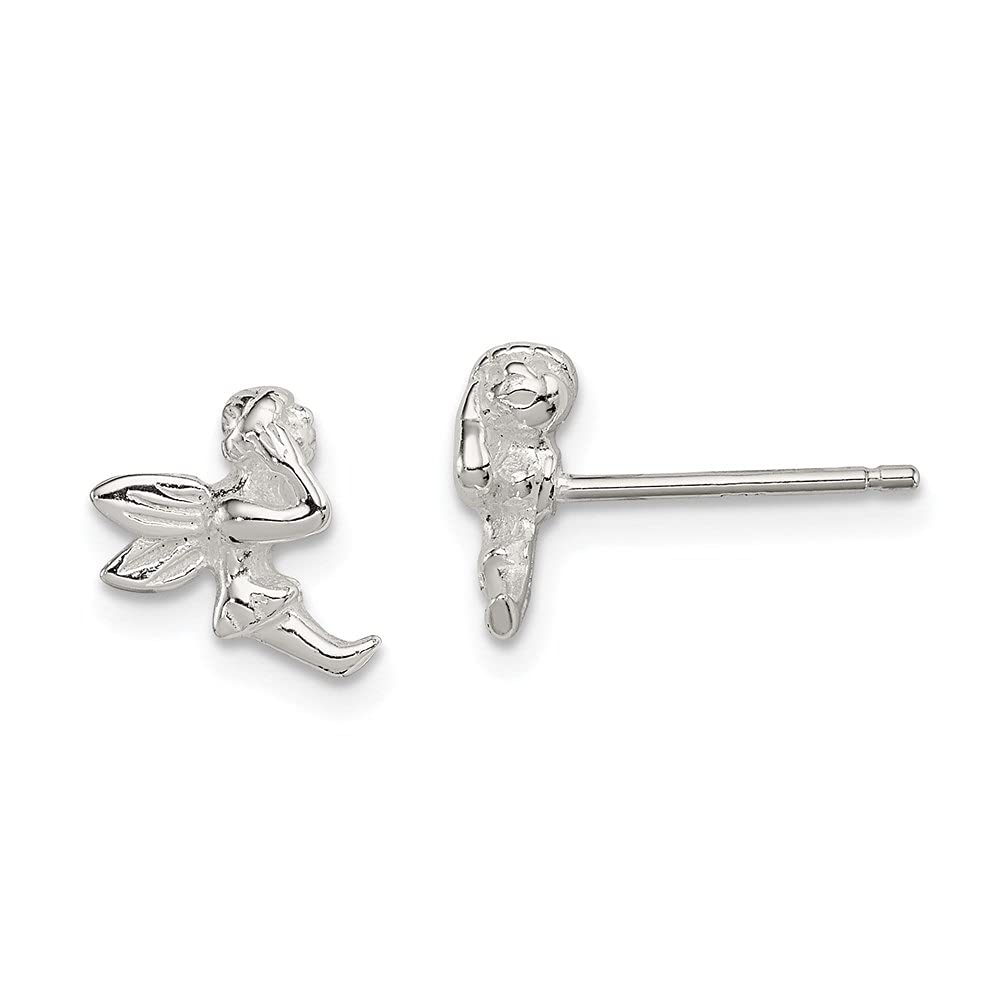 925 Sterling Silver Fairy Stud Earrings for Women | Hypoallergenic Fine Jewelry | Gift for Her, Birthday, Anniversary | Elegant Everyday Wear & Special Occasions