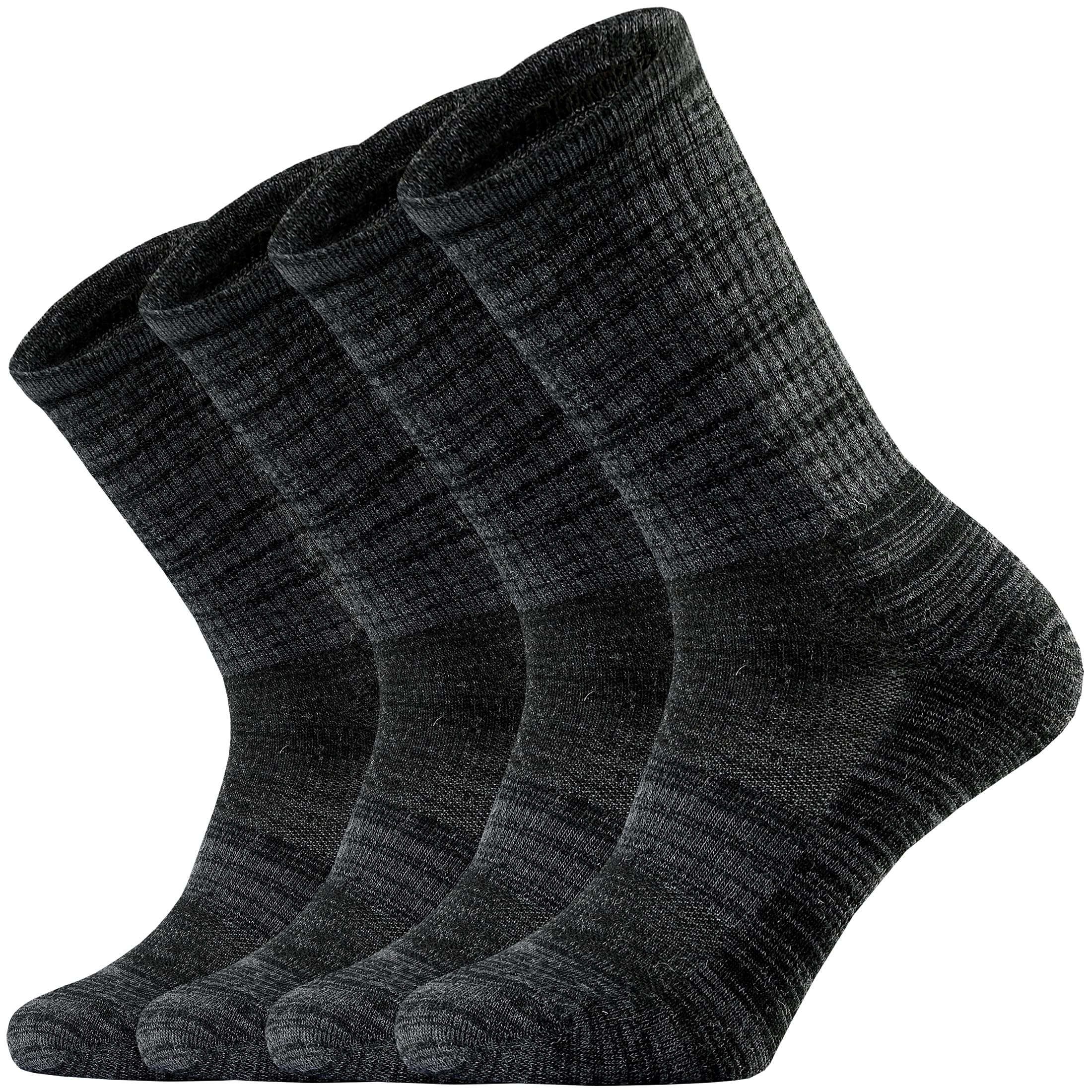 Ortis Men's Merino Wool Cushion Crew Socks - Moisture Wicking, Lightweight & Breathable for Hiking, Cycling & Outdoor Activities - Perfect for Trail Running, Camping & Winter Sports