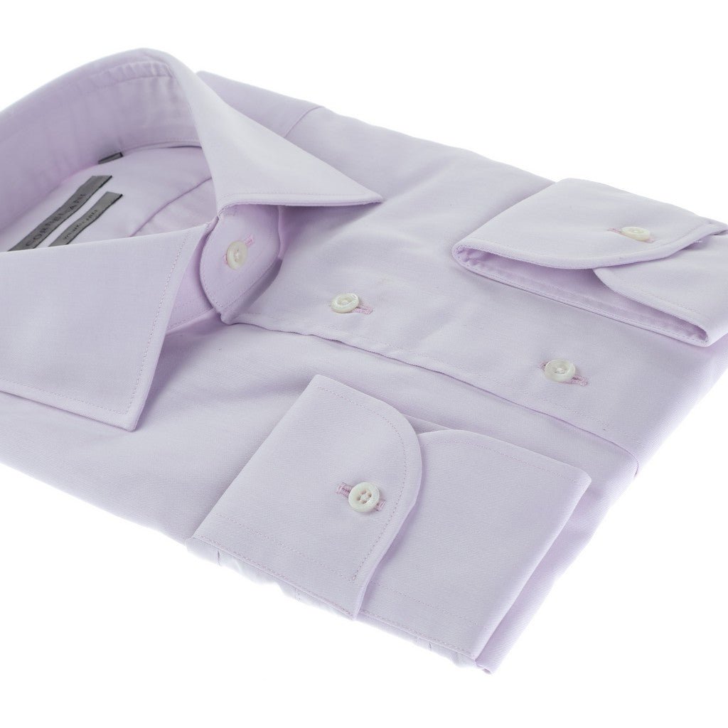Corneliani Wrinkle-Free Pink Twill Shirt for Men | Premium Comfort Dress Shirt for Business, Office & Casual Wear