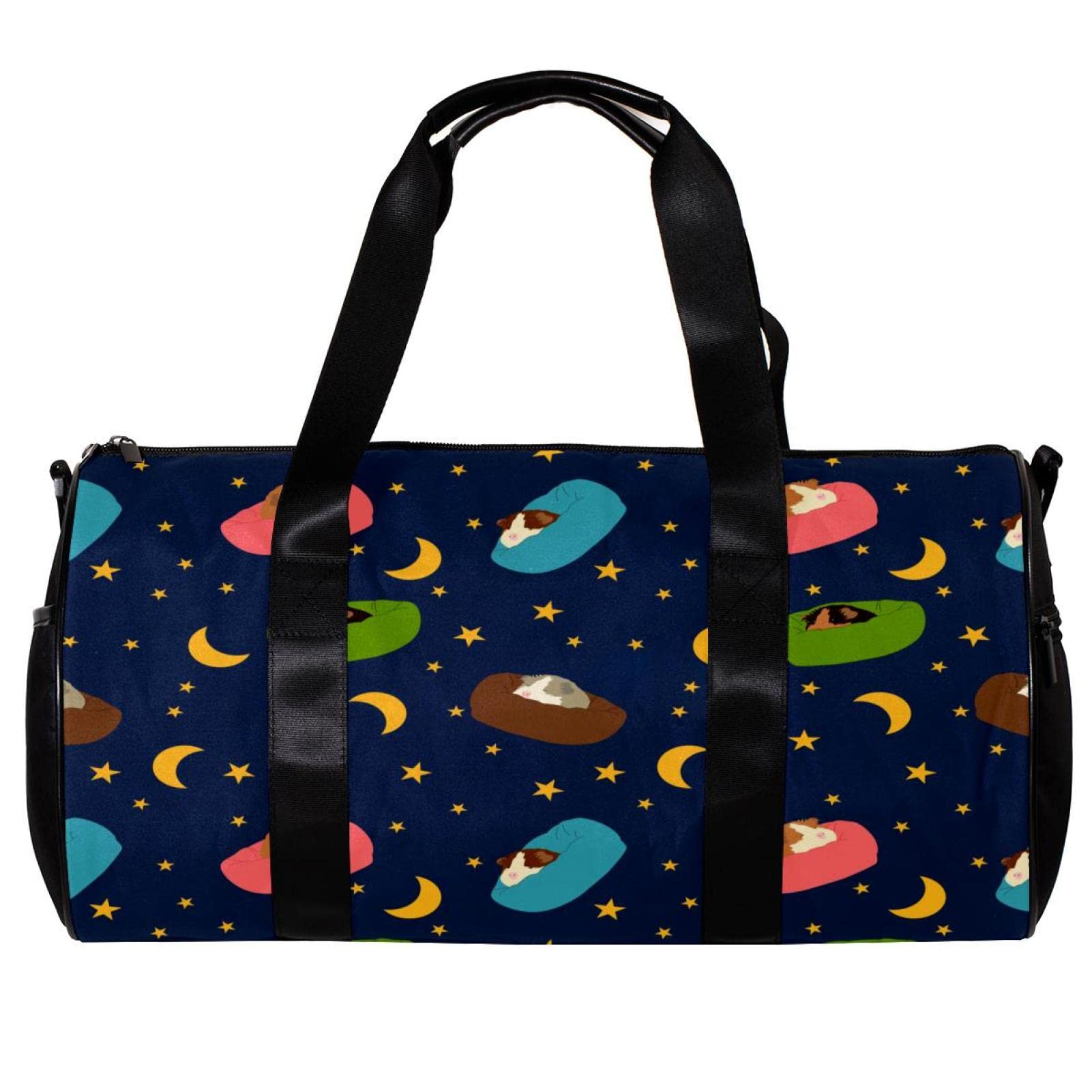 Best Travel Duffel Bag for Gym & Sports - Foldable Weekender Bag for Women & Men - Cute Guinea Pig Sleeping Design - Perfect for Workouts, Travel & Overnight Trips