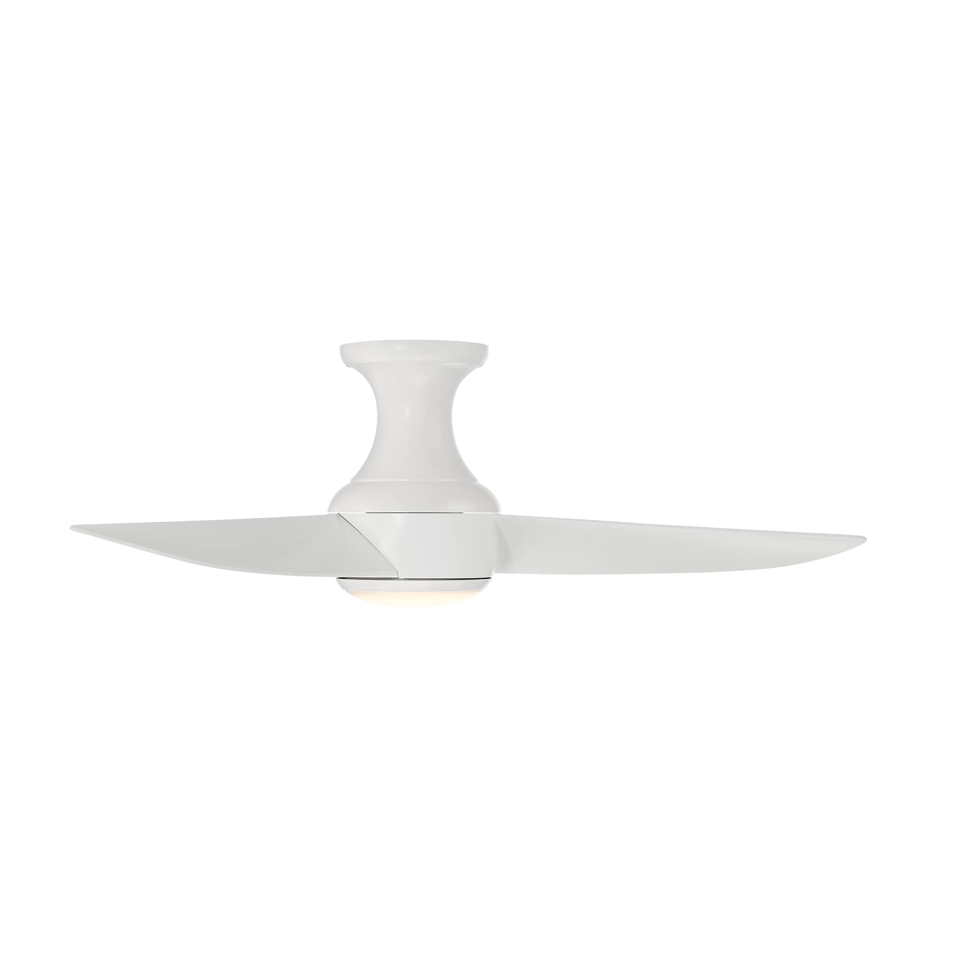 Corona Smart 44in 3-Blade Flush Mount Ceiling Fan with 3000K LED Light Kit, Remote Control, Alexa & Google Assistant Compatible, Ideal for Living Room, Bedroom, and Patio