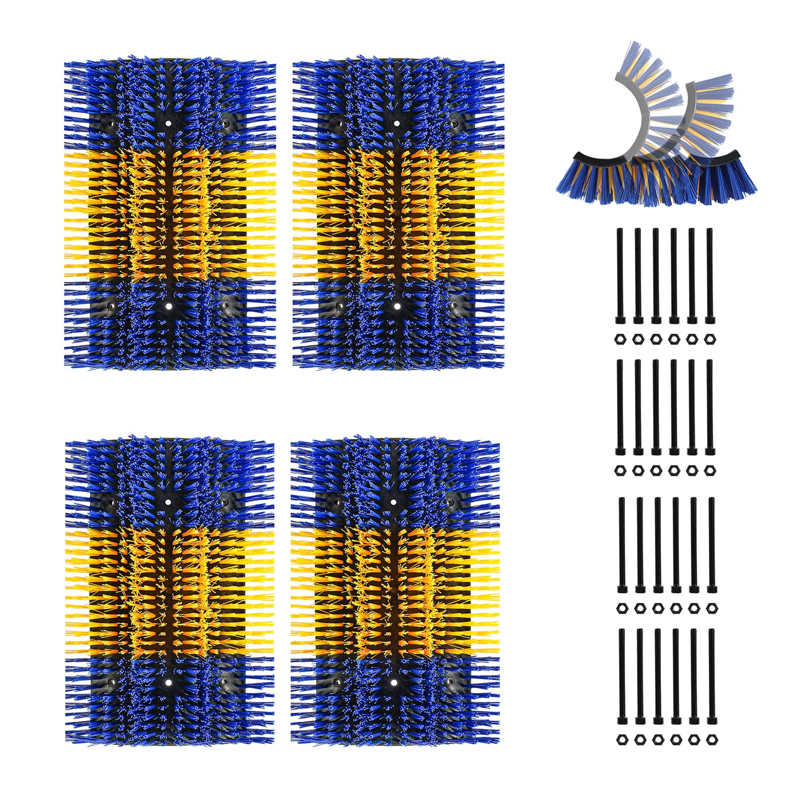 Upgraded Livestock Scratching Brush - 4PCS Cattle Scratcher with 24 Screws - Horse Grooming Brush for Itch Relief - Perfect for Horses, Cows, Goats & Pigs (XL Size) - Ideal for Barn, Stable & Pasture Use