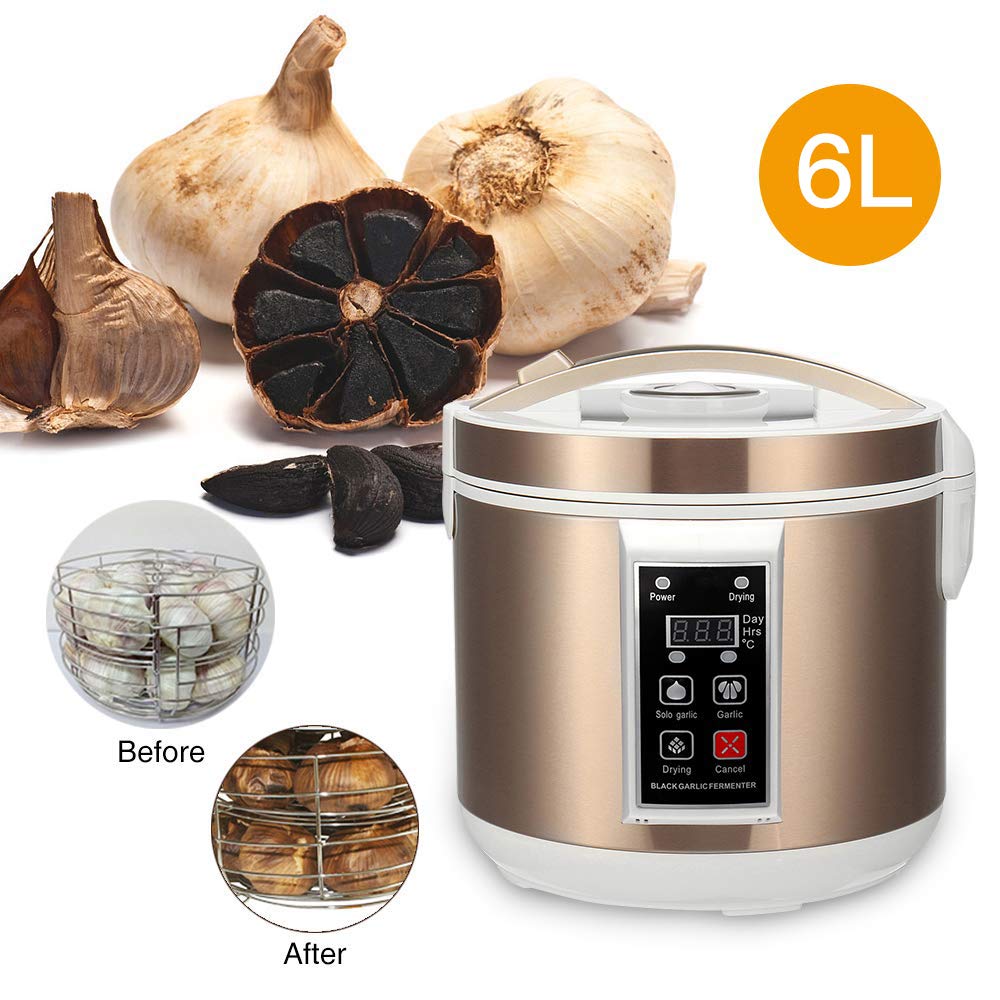 6L Automatic Black Garlic Fermenter - Intelligent Control Garlic Maker & Fermentation Machine - Electric Garlic Pot for DIY Healthy Food - Perfect for Home Cooking, Meal Prep & Organic Food Enthusiasts