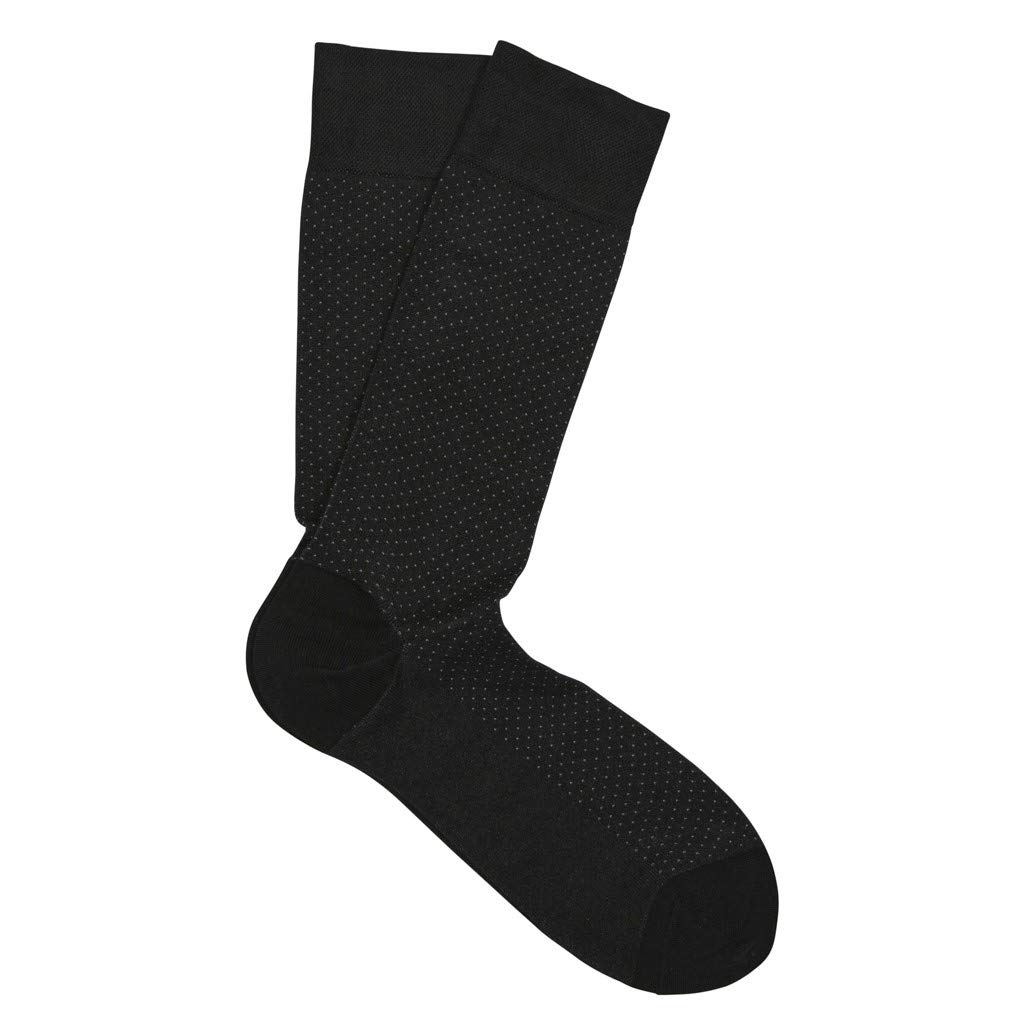 Premium Micro Modal Mid Calf Dress Socks for Men - Breathable & Comfortable Pindot Pattern - Perfect for Office, Business Meetings & Formal Occasions