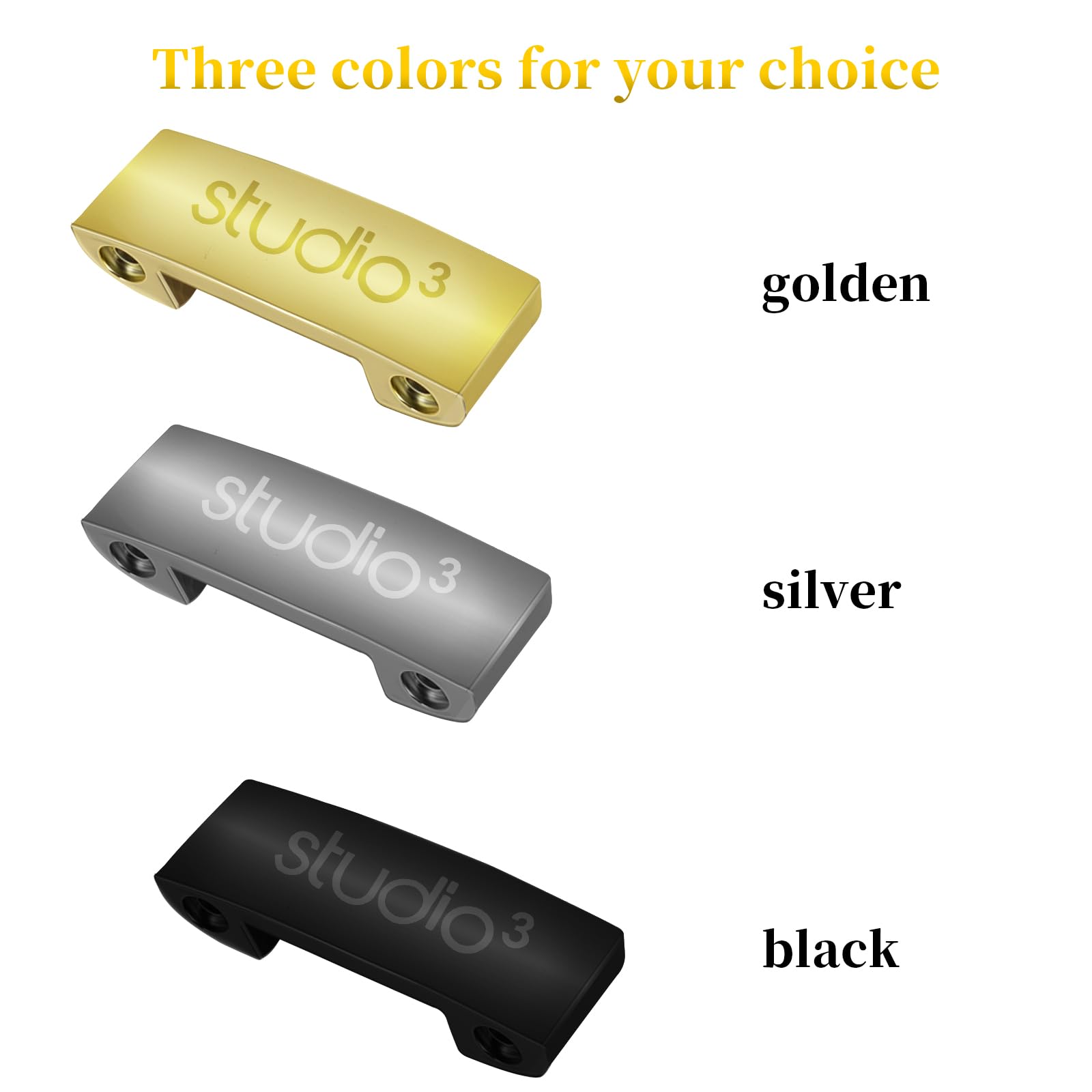 Replacement Headband Connector Hinge Clip Pin for Beats Studio 3 Wireless Headphones - Gold Repair Parts (Compatible with Studio 3.0 Over-Ear Headphones, Not for Solo 2/Solo 3) - Perfect for DIY Fixes & Headphone Maintenance