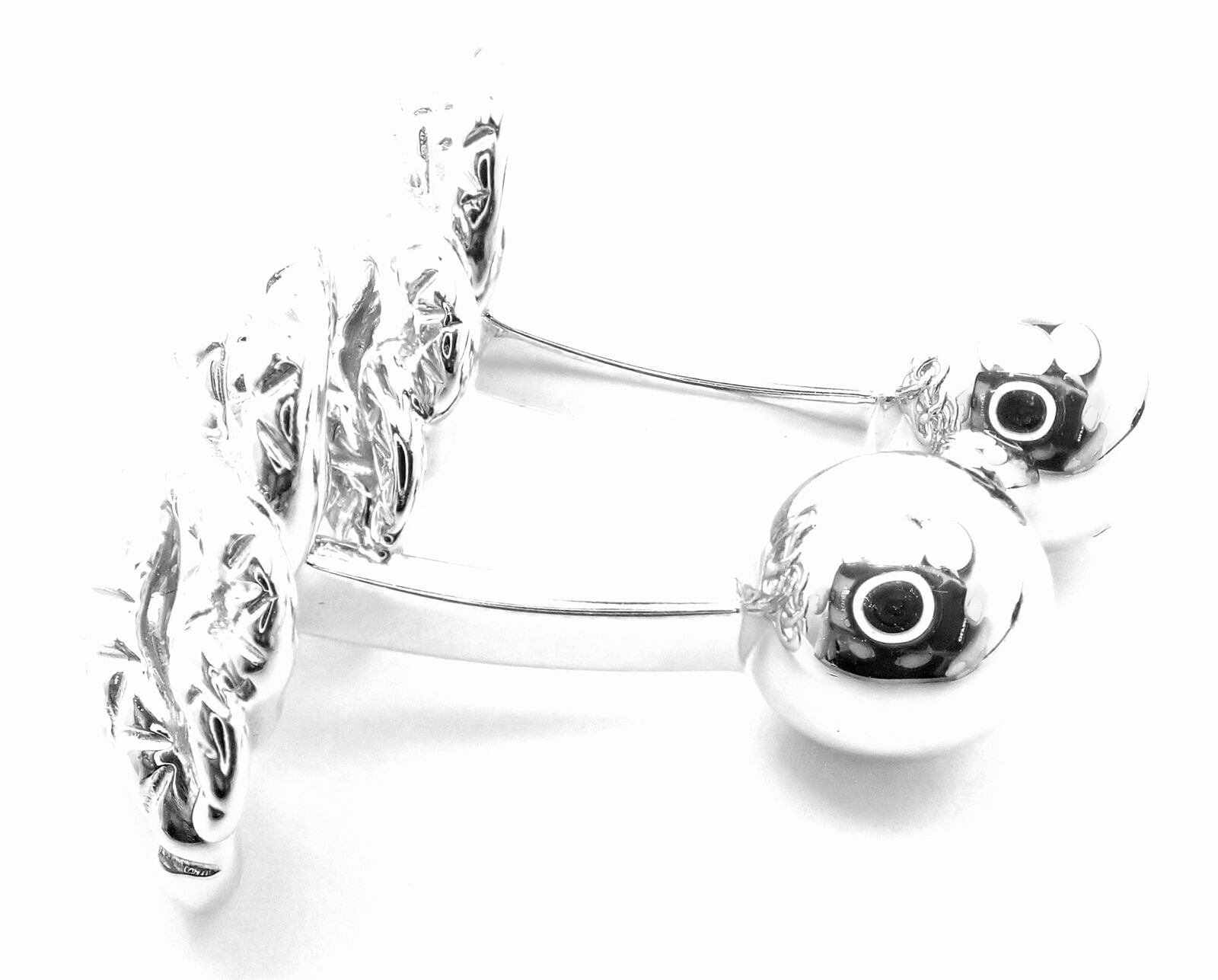 Authentic Tom Ford 18k White Gold Snake Cufflinks Gift Box Set - Luxury Men's Jewelry for Weddings, Business Meetings & Formal Events