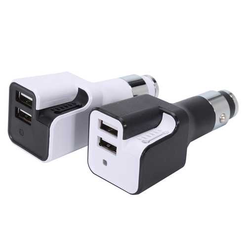 Dual USB Mini Car Air Purifier & Charger for Samsung Xiaomi Huawei iPhone - Compact Air Freshener & Fast Charging for Cars, Home, Office Use