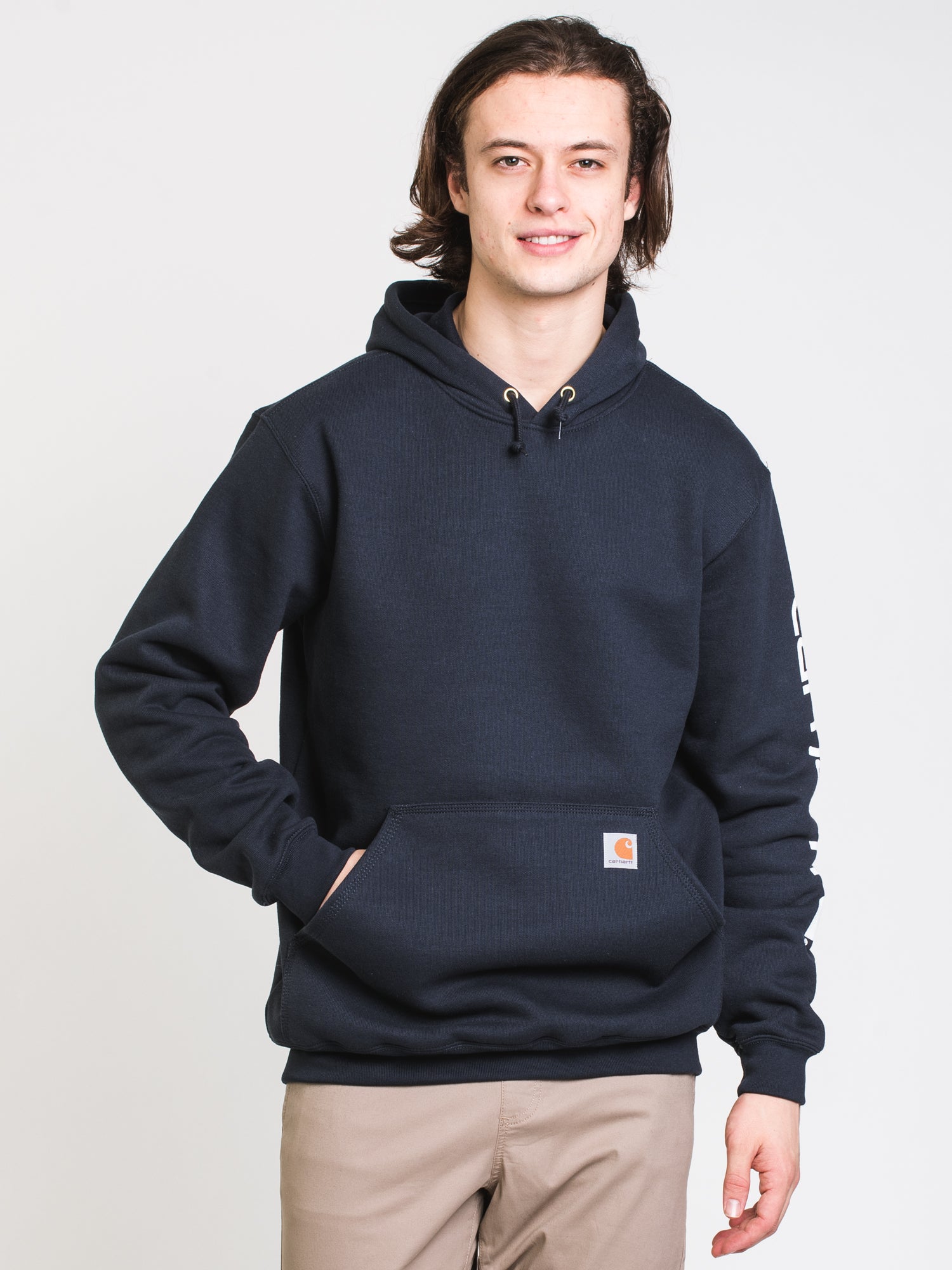 Carhartt Men's Sleeve Pullover Hoodie - Heavyweight Fleece Lined Sweatshirt for Work & Outdoor Activities
