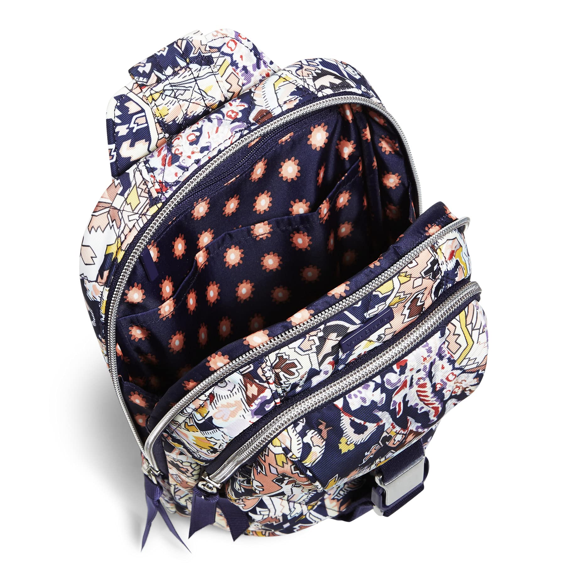 Vera Bradley Women's Performance Twill Utility Sling Backpack - Lightweight Crossbody Bag for Travel, Work & School | Water-Resistant & Adjustable Strap