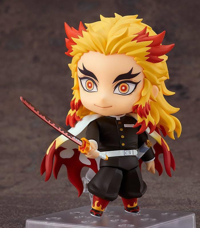 Demon Slayer: Kimetsu no Yaiba Kyojuro Rengoku Nendoroid Action Figure 1541 - Anime Collectible for Fans, Perfect for Display & Gift Giving