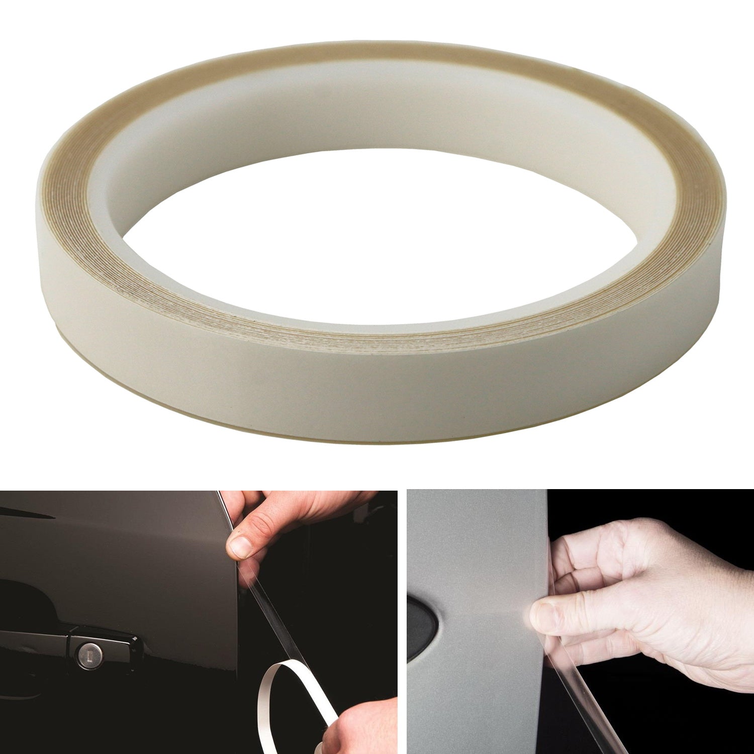 16ft Clear Car Door Edge Guard Strip - Paint Protection Film for Vehicles, Scratch Prevention for Doors, Universal Fit for Cars, SUVs, Trucks - Perfect for Parking Lots, Garages, and Daily Commuting
