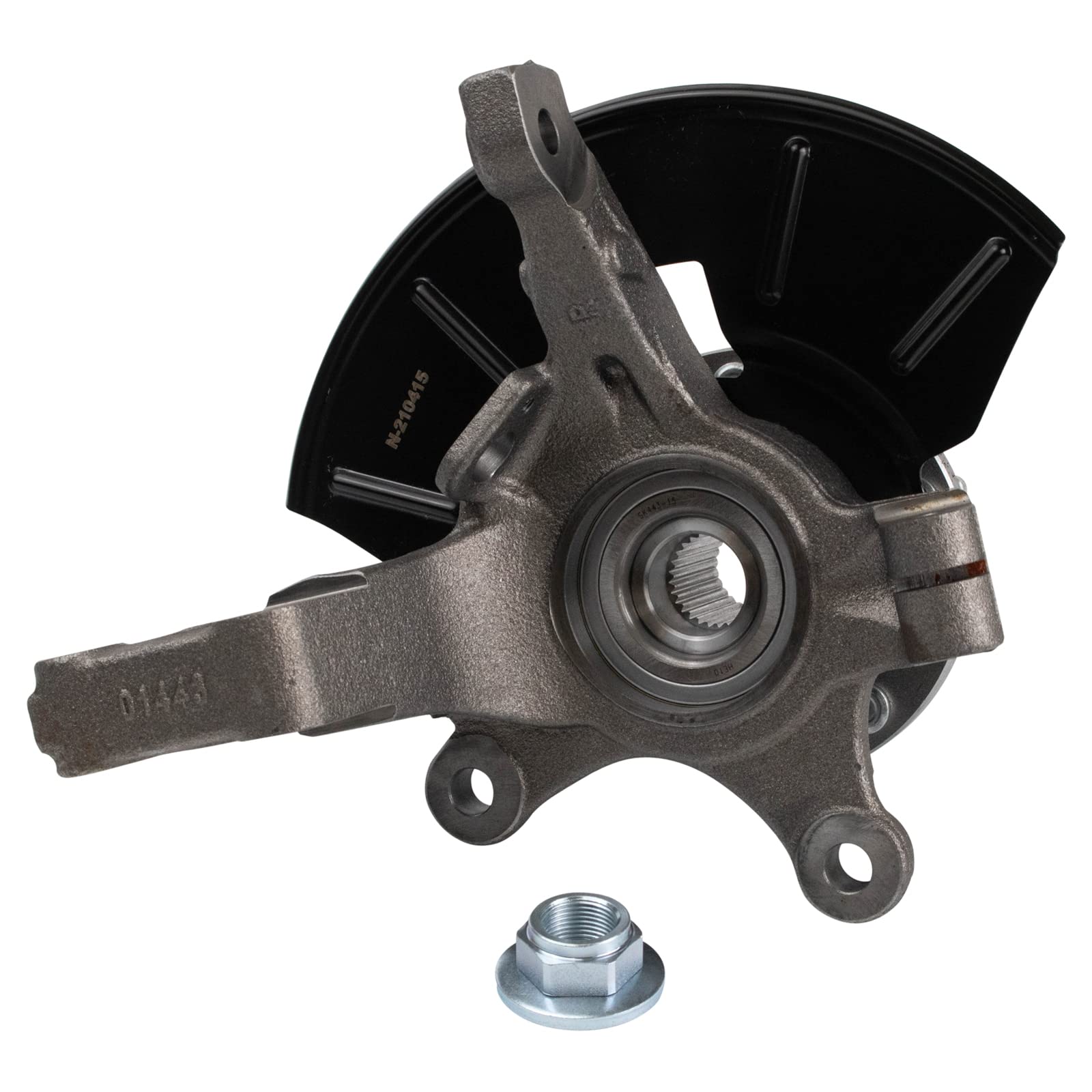 TRQ Front Wheel Bearing & Hub Assembly with Knuckle RH Compatible with Ford Mercury Mazda - Durable Replacement for Smooth Ride & Enhanced Vehicle Performance