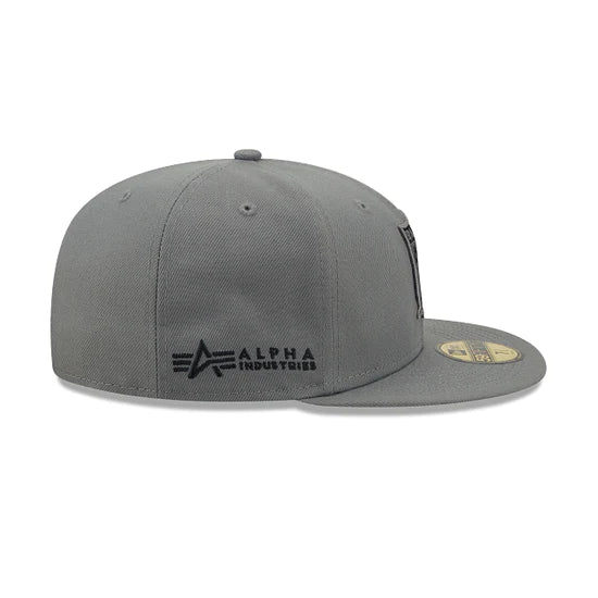 Las Vegas Raiders Grey 59FIFTY Fitted Hat for Men - Official NFL Snapback Cap for Football Fans & Game Day Outfits