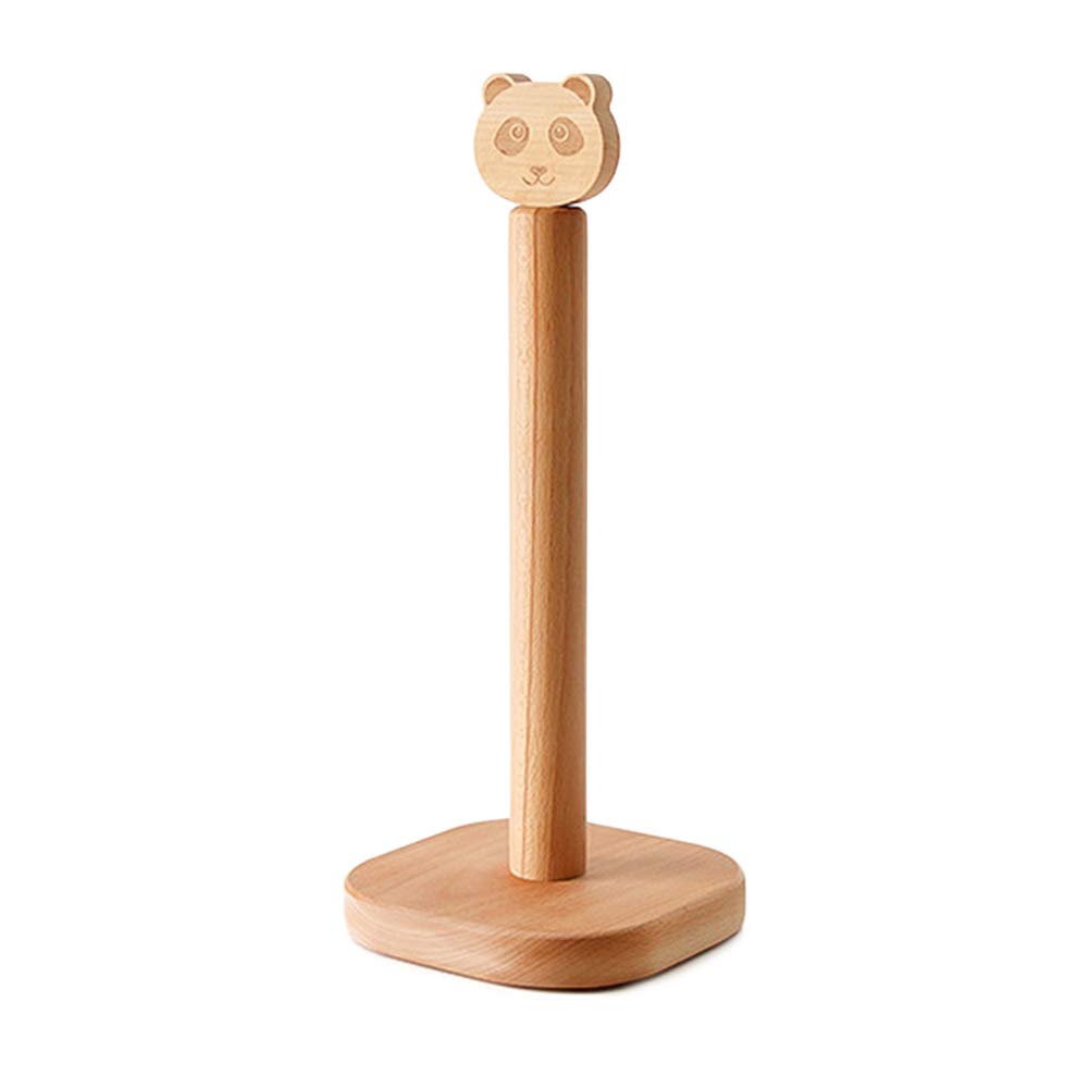 Premium Bamboo Paper Towel Holder - Vertical Wooden Kitchen Tissue Rack for Countertop | Space-Saving Home Decor for Kitchen, Living Room & Bedroom | Perfect for Small Spaces & Stylish Organization