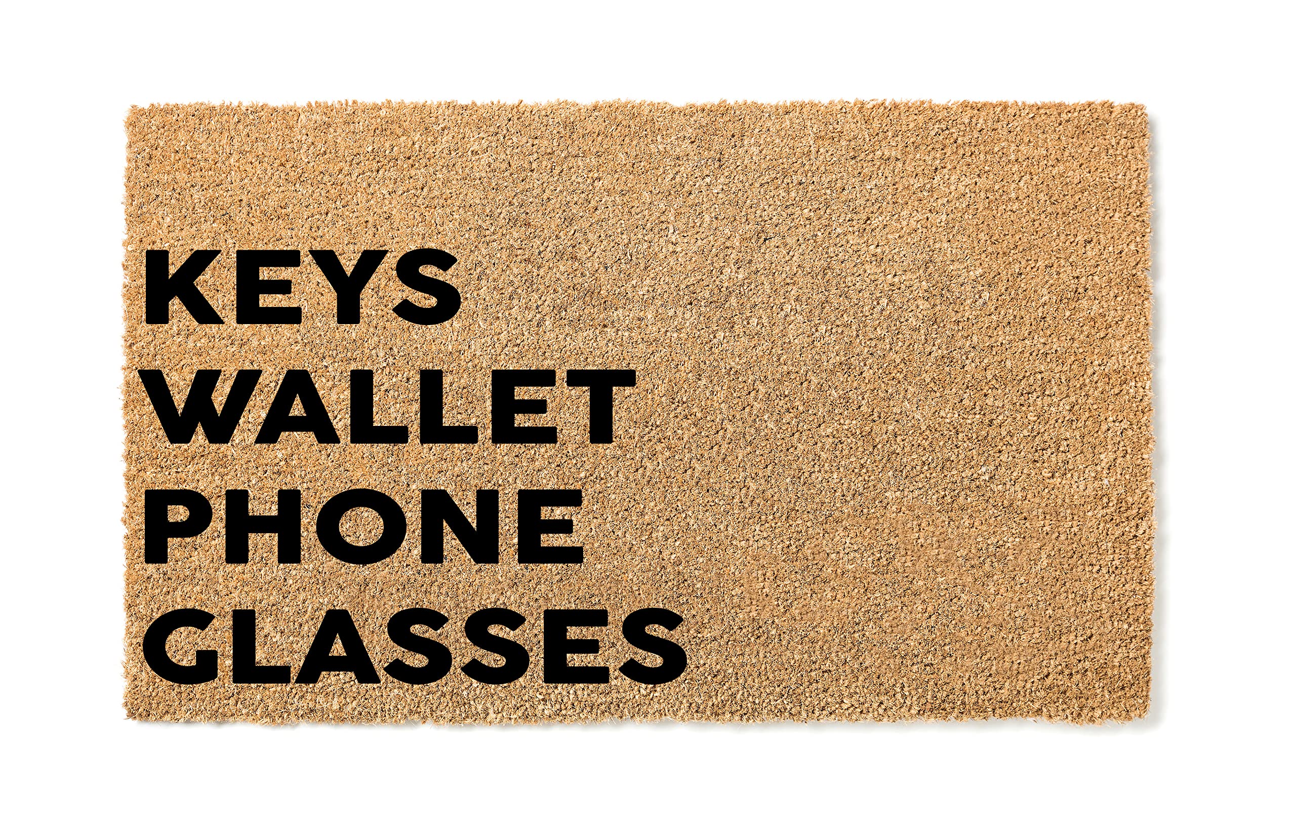 Premium Coir Doormat - Funny Welcome Entryway Rug for Keys, Wallet, Phone & Glasses | Durable & Thick Non-Slip Mat for Home, Office & Outdoor Use