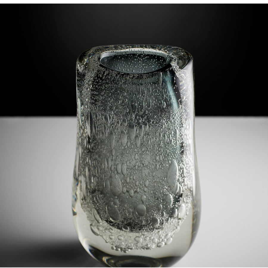 Cyan Design 10898 Viceroy Vase - Elegant Grey and Clear Glass Vase for Home Decor, Wedding Centerpieces, and Floral Arrangements