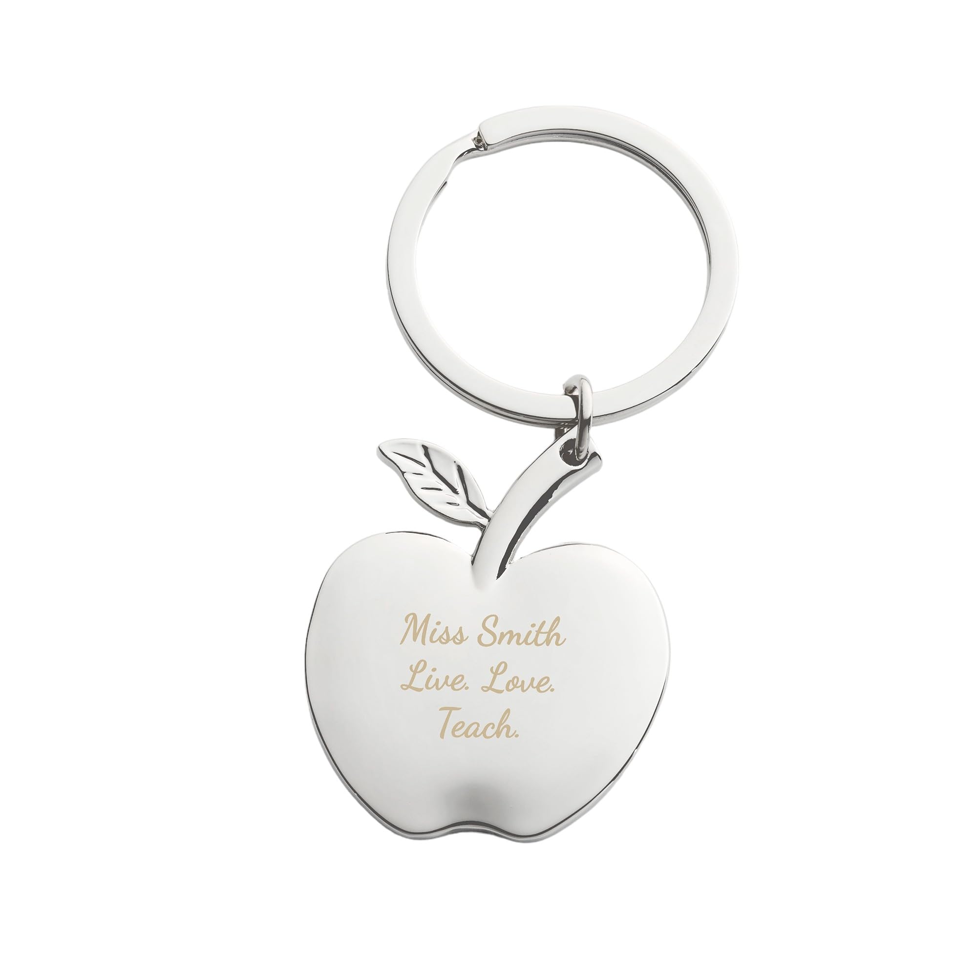 Personalized Engraved Apple Keychain for Women - Custom Name Gift for Her - Free Customization - Perfect for Birthdays, Anniversaries & Graduation Gifts
