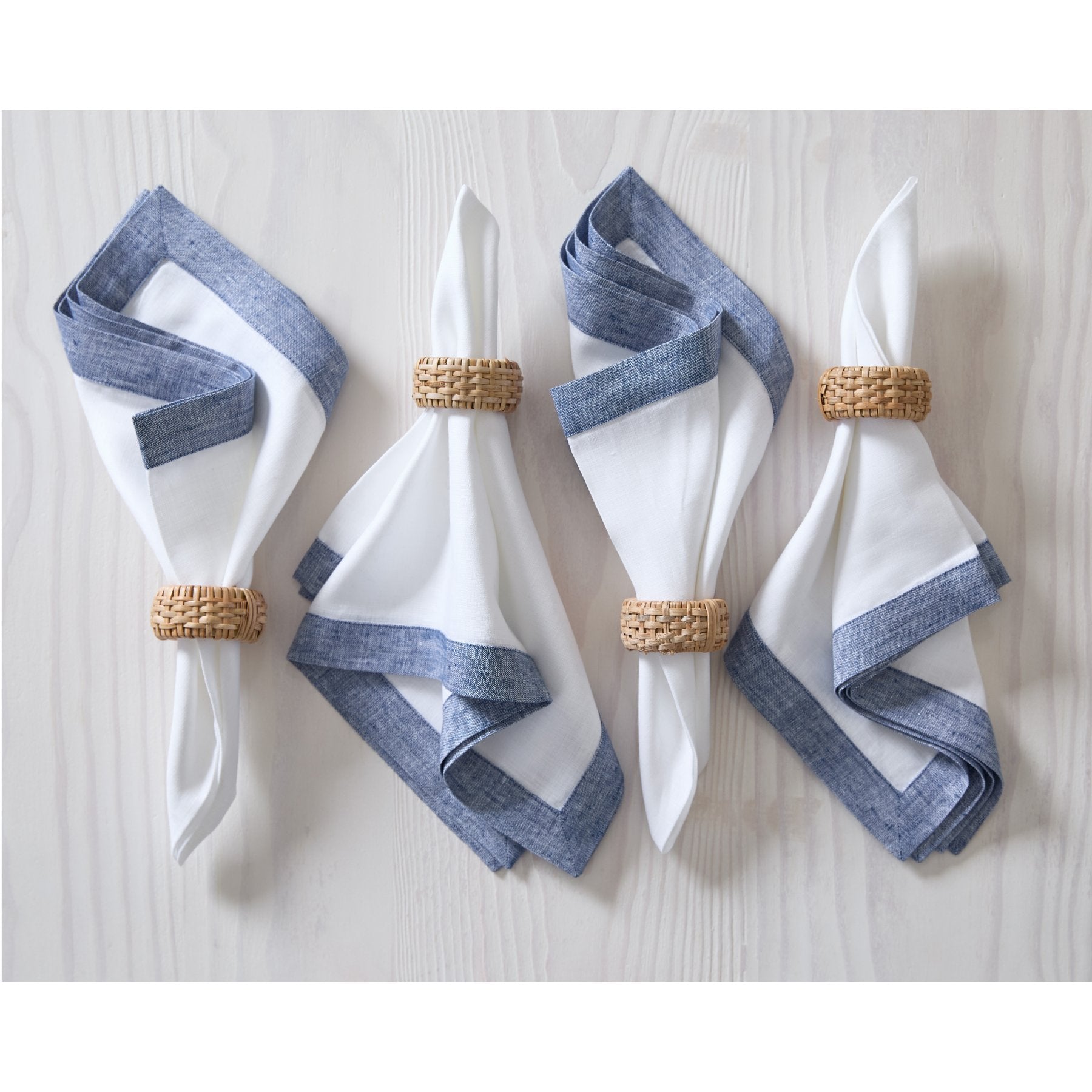 Premium Classic Cotton Napkins - Set of 4 for Elegant Dining, Dinner Parties & Home Decor | Soft, Durable & Washable Table Linens