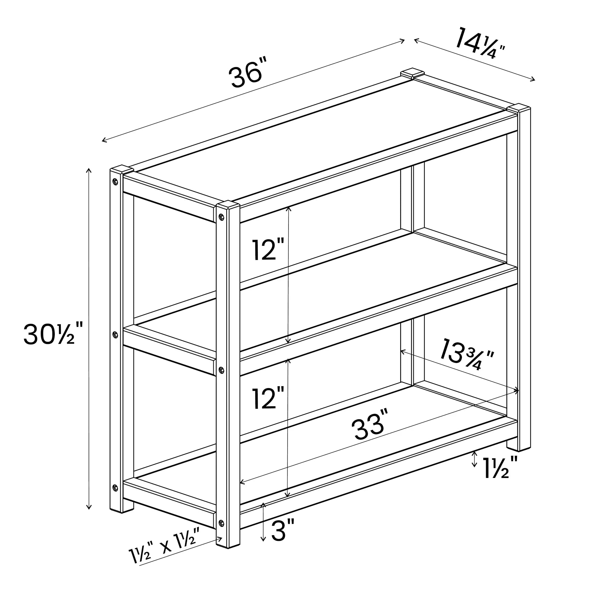 Greenport 30 Modular Bookcase - Adjustable Bookshelf for Home & Office - Modern Wooden Storage Shelf for Living Room, Bedroom, Study - Easy Assembly & Space Saving Design