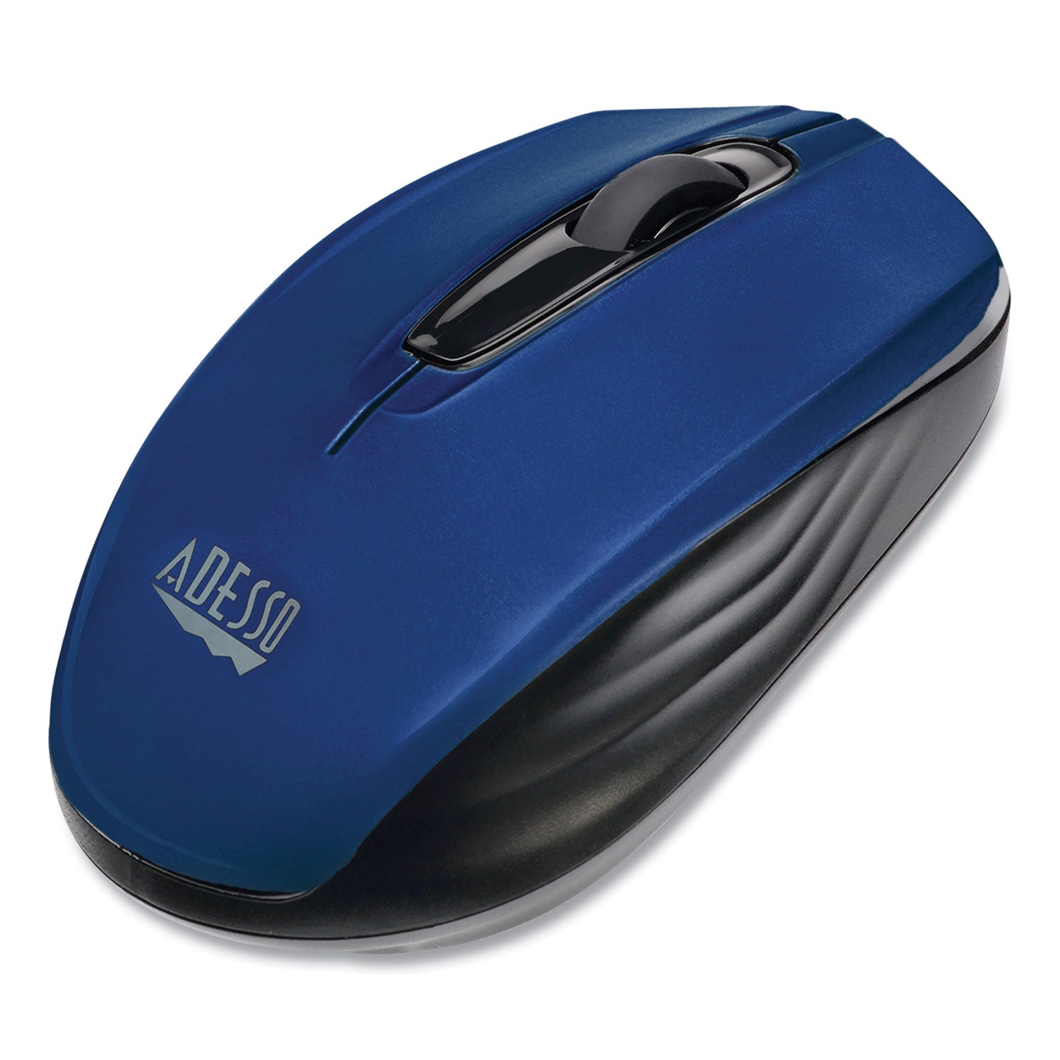 Adesso Imouse S50 Wireless Mini Mouse - 2.4GHz USB Optical Mouse with 33ft Range, Ambidextrous Design for Left/Right Hand Use, Portable Travel Mouse for Laptop, PC, Mac - Perfect for Office, Home & Travel (Blue)