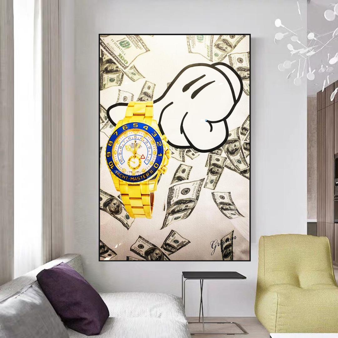 Time is Money Motivational Poster - Inspirational Success Wall Art for Office, Home & Study Room Decor