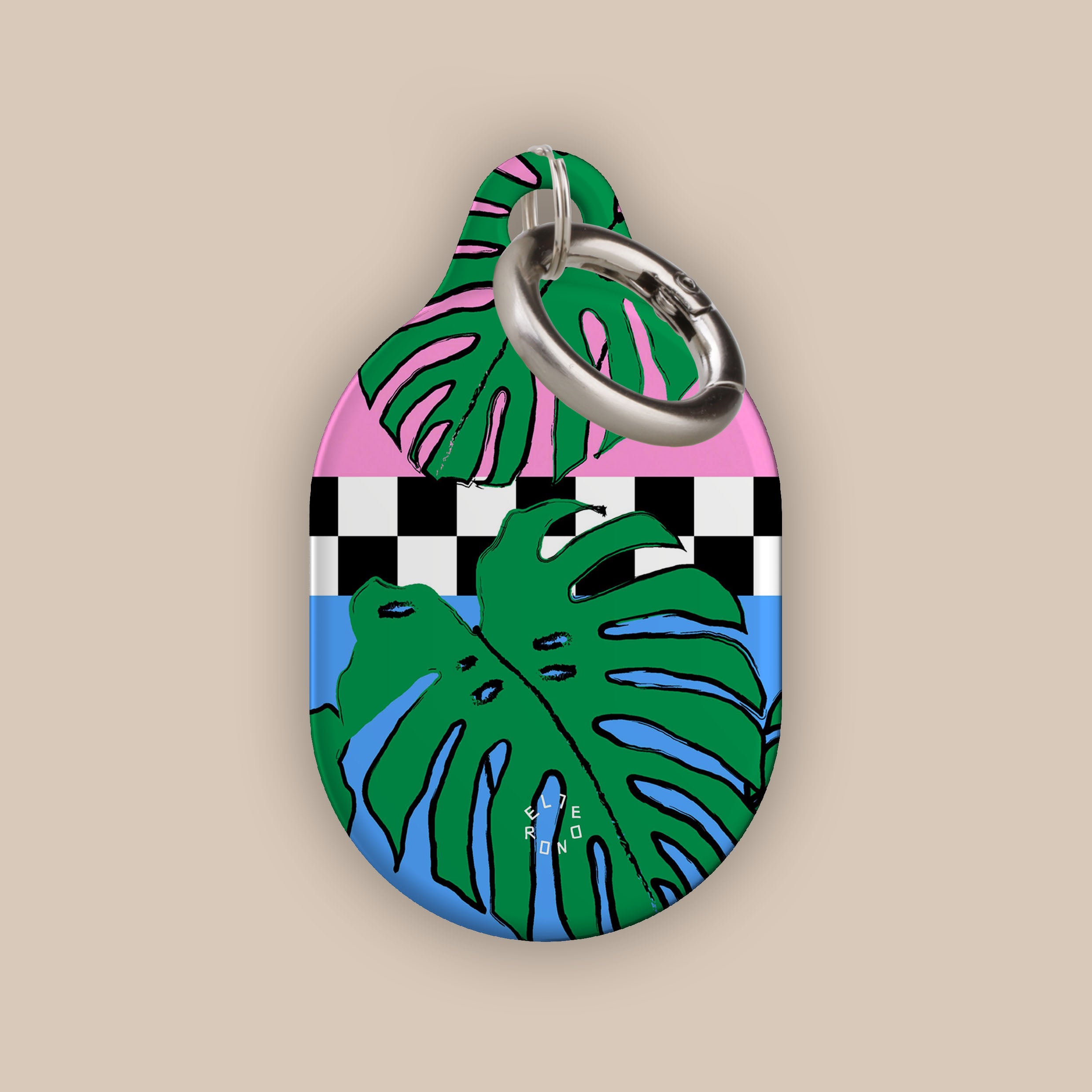 Tropical Leaves AirTag Holder - Waterproof & Durable Keychain for Apple AirTag - Perfect for Travel, Luggage, Backpacks & Pets