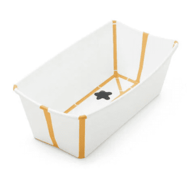 Stokke Flexi Bath with Heat Sensitive Plug - Foldable Baby Bathtub for Newborns & Toddlers - Perfect for Home, Travel & Outdoor Use