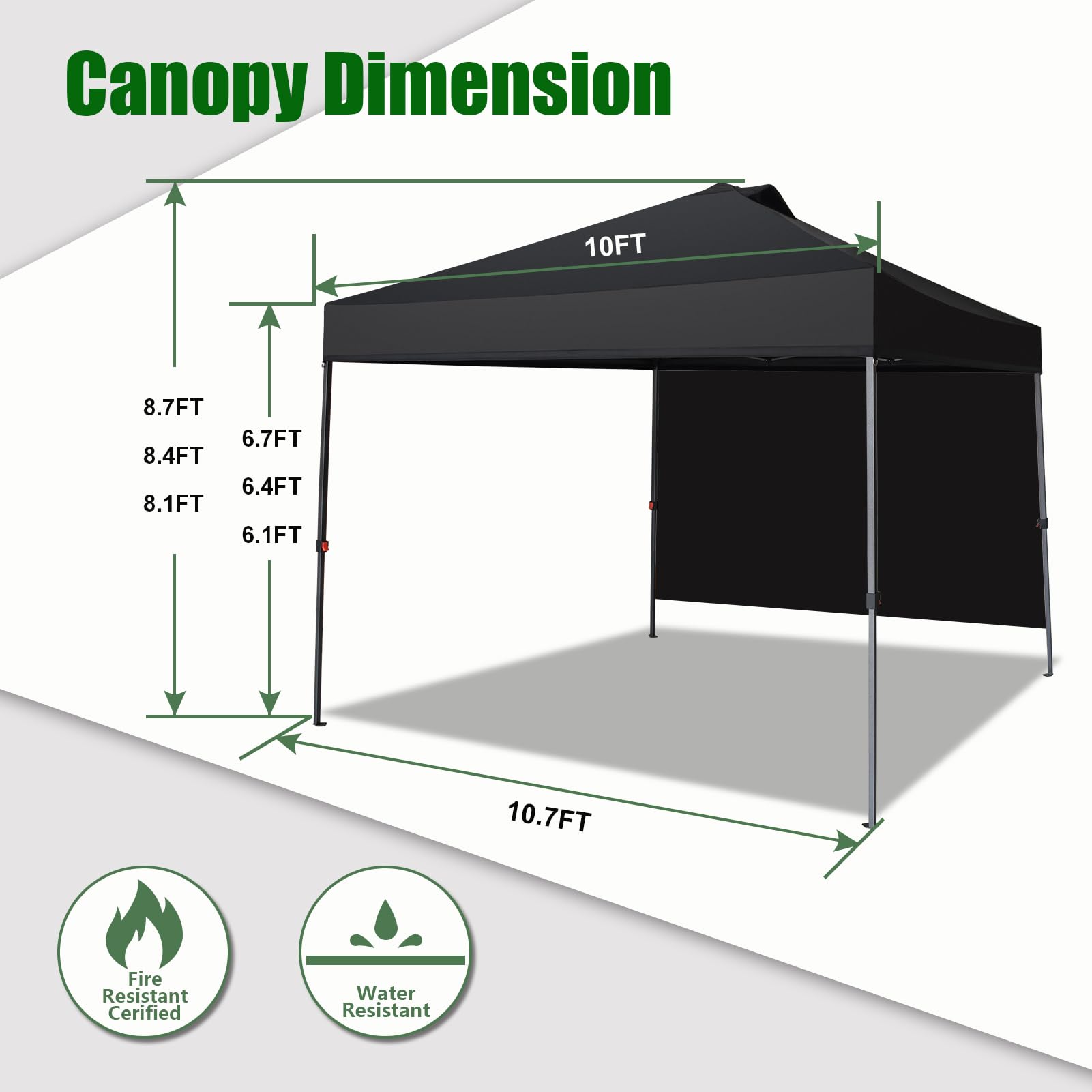 Eurmax USA 10x10ft Pop Up Canopy Tent - One-Person Setup Portable Shelter with Removable Sidewall & 4 Sand Bags - Instant Sunshade for Outdoor Events, Beach, Camping, Backyard Parties (White)