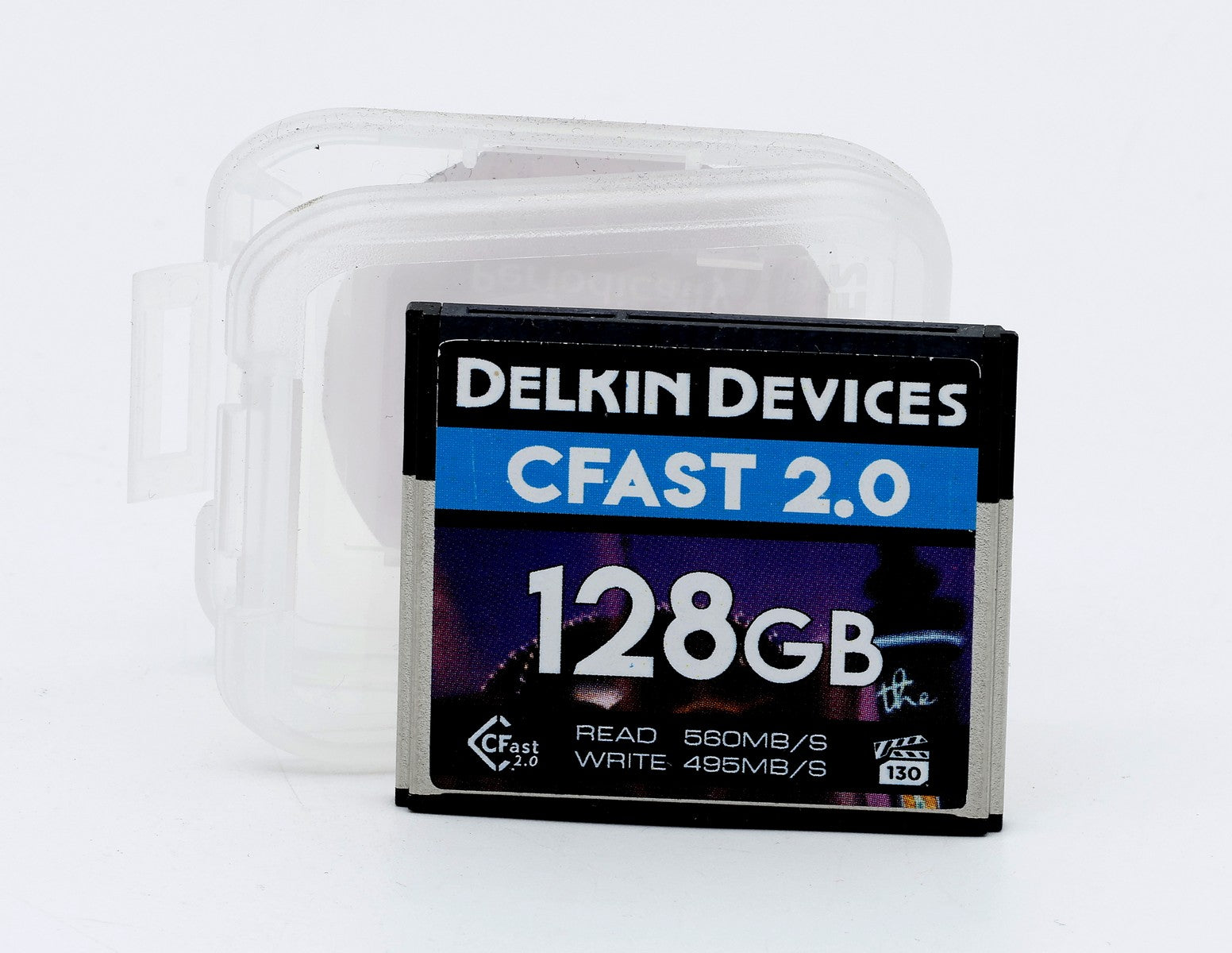 Open Box Excellent Condition Delkin Devices CFast 2.0 Premium 128GB Memory Card - High-Speed Performance for Professional Photography & 4K Video Recording