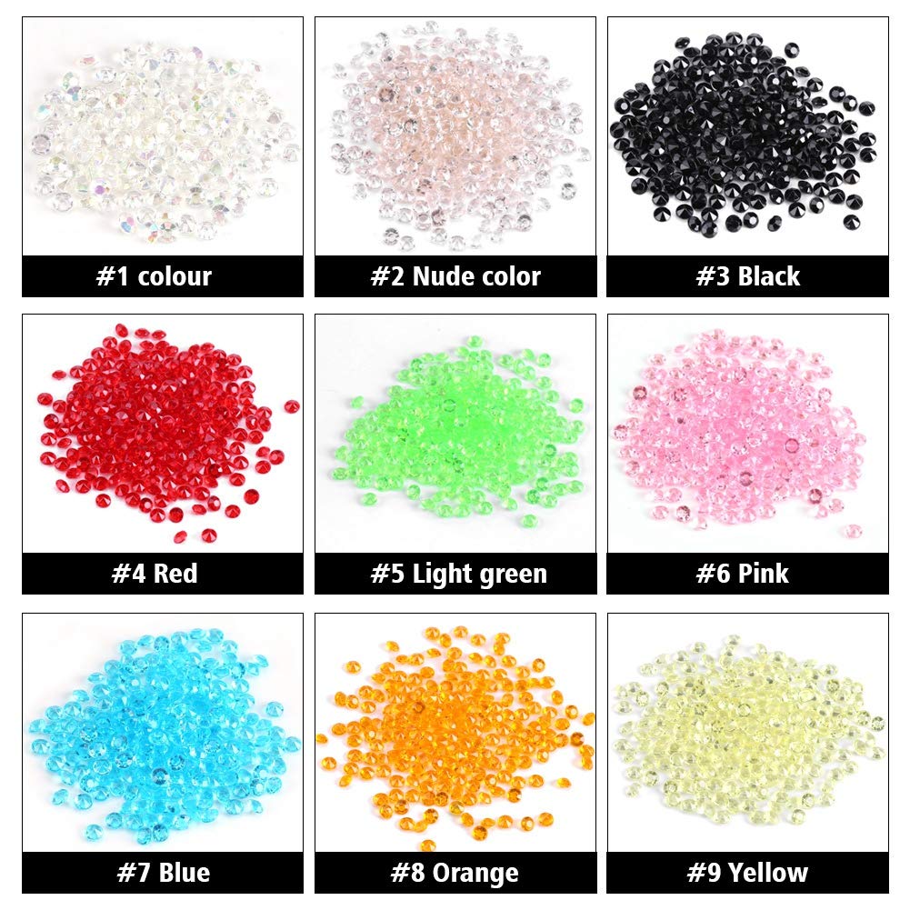 1000Pcs 4.5mm Clear Pink Acrylic Beads for Vase Filler, Wedding Party Decor, Bridal Shower, DIY Crafts - Sparkling Acrylic Rhinestones for Centerpieces, Table Scatters, Gift Wrapping & Home Decoration