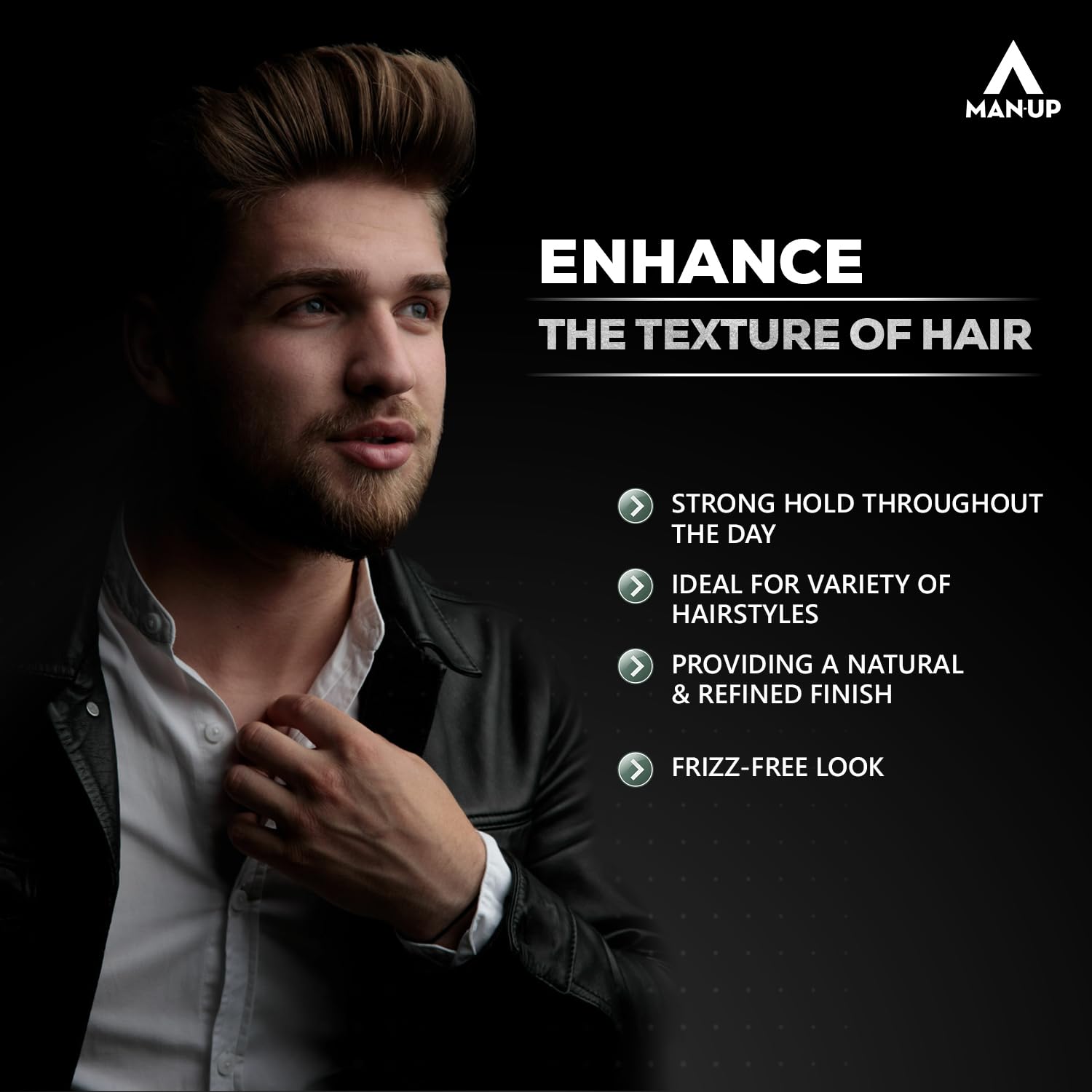 Man-Up Hair Comb Wax | 2-in-1 Men's Styling Gel with Comb for Strong Hold & Wet Look | Long Lasting Moisturizing Hair Wax (140ml) | Perfect for Daily Grooming, Parties & Special Occasions