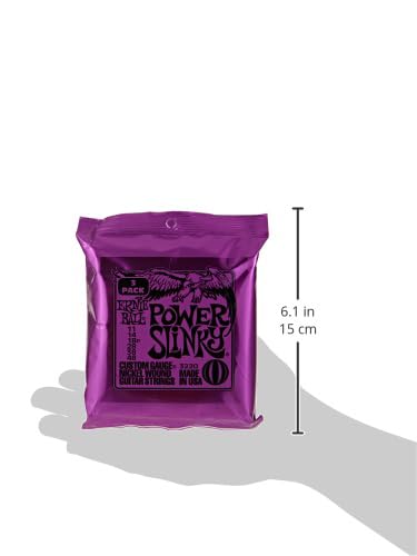 Ernie Ball Skinny Top Heavy Bottom Slinky Nickel Wound Electric Guitar Strings 3-Pack (10-52 Gauge) - Perfect for Rock, Metal & Drop Tuning - P03215