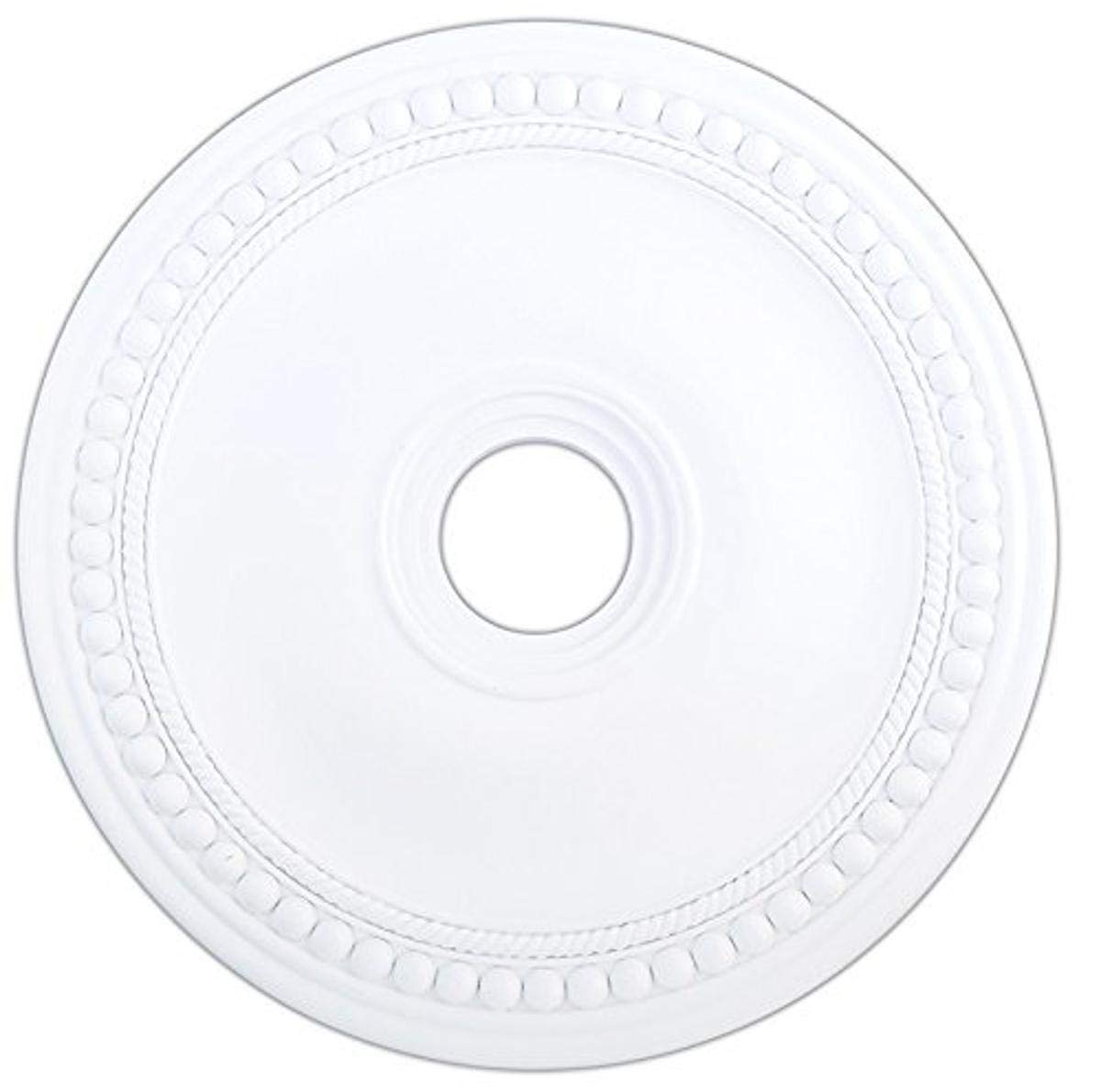 Livex Lighting 82075-03 Wingate Ceiling Medallion - White Classic Decorative Ceiling Rose for Dining Room, Bedroom & Living Room Home Decor