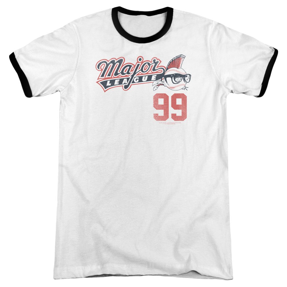 Major League 99 Unisex Ringer T-Shirt for Men & Women - Vintage Baseball Style Cotton Tee for Casual Wear, Sports Events & Retro Fashion