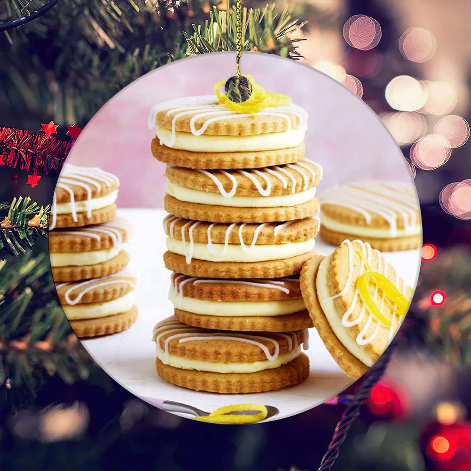 Festive Christmas Biscuit Ornament - Handmade Holiday Tree Decorations for Xmas, Home & Party Decor - Perfect for Gifts, Stocking Stuffers & Holiday Celebrations