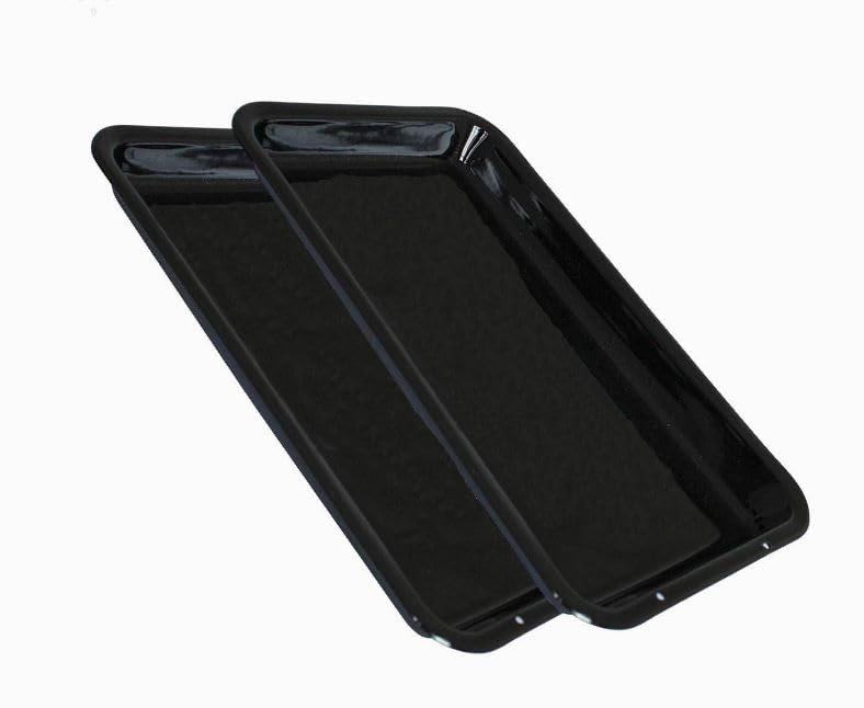 Samuel Groves 2-Pack 32cm Vitreous Enamel Baking Trays Set - Premium Oven & Roasting Pans for Baking, Cooking & Meal Prep - Durable British-Made Kitchenware for Cakes, Cookies, Roasts & Family Dinners
