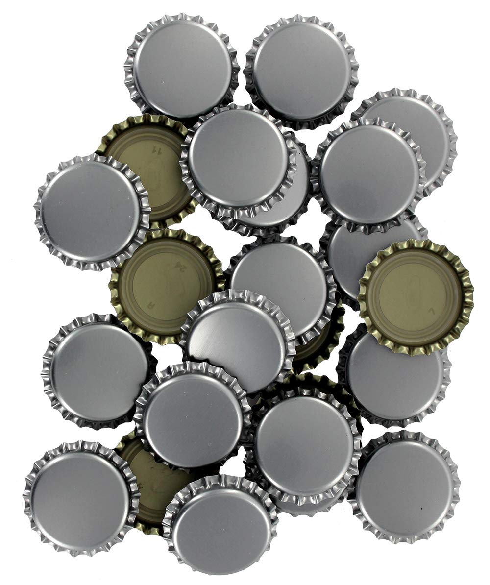 Ohio Silver Crown Caps - 100ct for Home Brewing & Bottling Beer