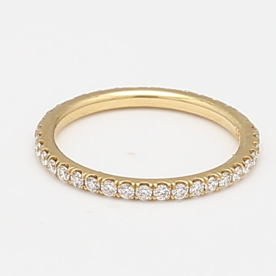0.39 Carat Round Brilliant G SI1 Diamond 18K Yellow Gold Eternity Band Ring for Women - Perfect for Wedding, Anniversary & Special Occasion Gifts