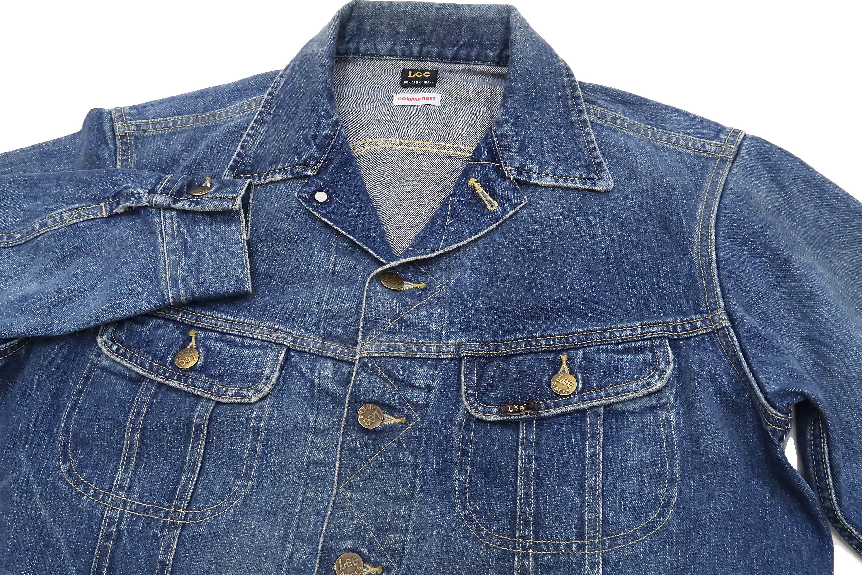 Lee Men's Denim Jacket - Vintage Western Cowboy Rider 101J Style Jacket (LM9807) in Faded Blue - Perfect for Casual Wear, Outdoor Adventures & Country Style Fashion