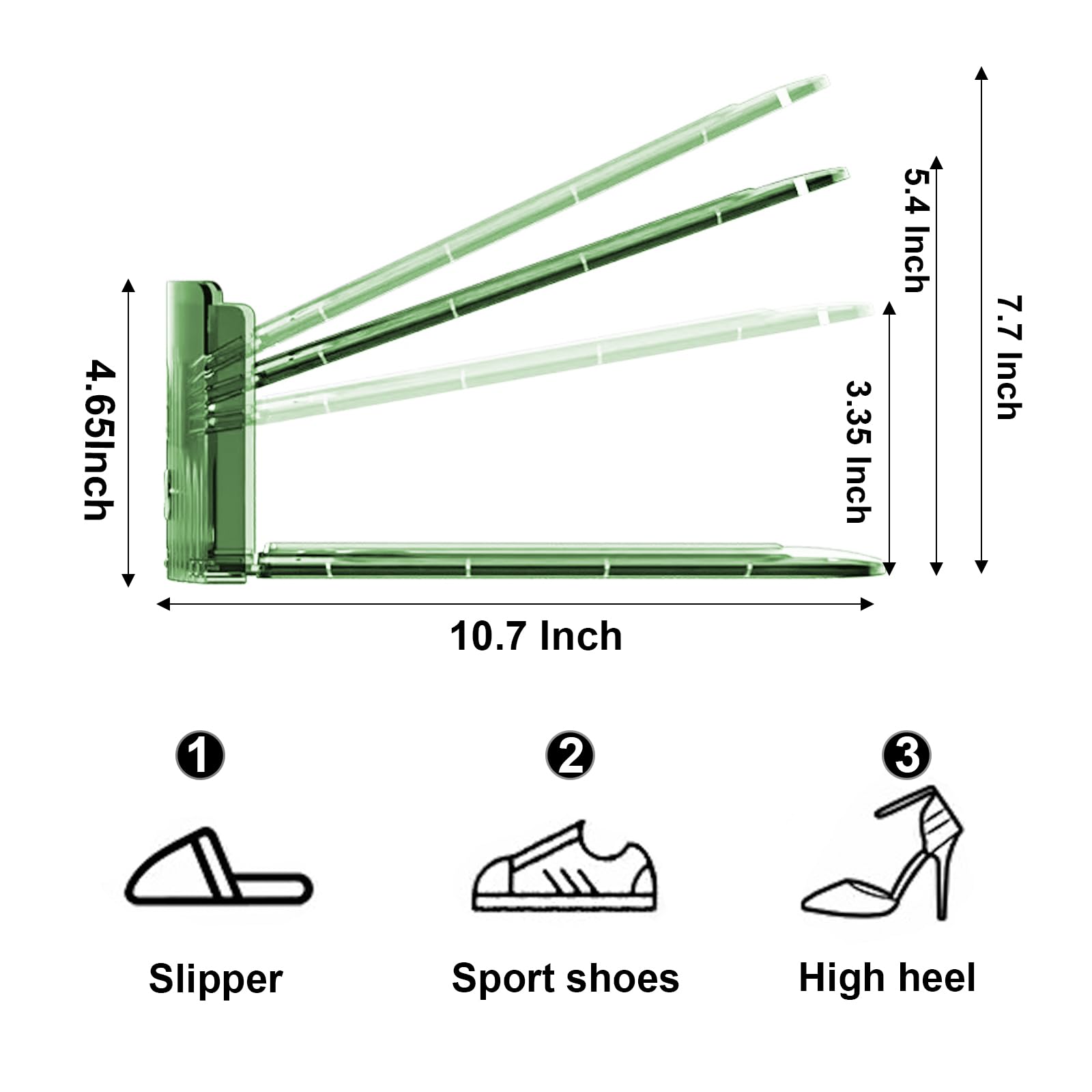 CIBIZI Clear Shoe Organizers - 12 Pack Stackable Shoe Rack for Closet, Space-Saving Shoe Storage Display Shelf - Perfect for Sneakers, Heels & Boots - Ideal for Bedroom, Entryway & Walk-in Closet Organization