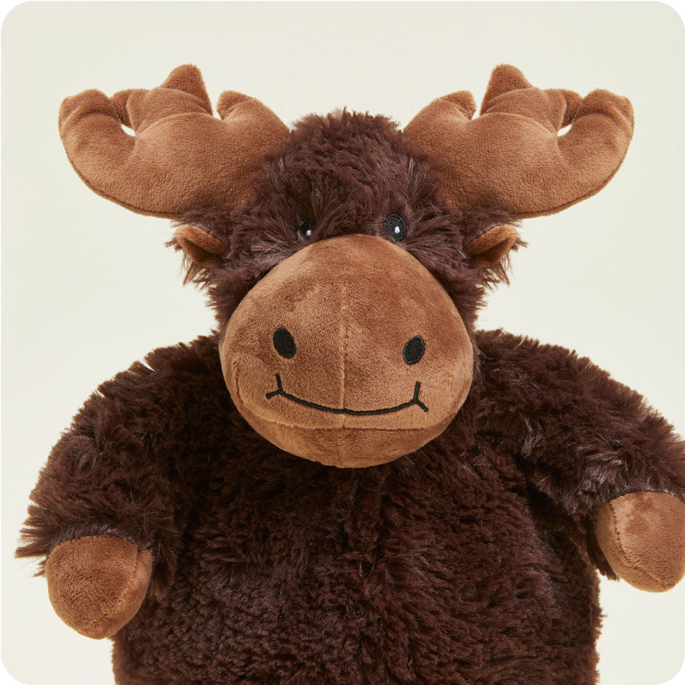 Weighted Heated Stuffed Moose Plush Toy - Warmies Microwaveable Heating Pad for Kids & Adults - Perfect for Stress Relief, Anxiety, and Cold Weather Comfort