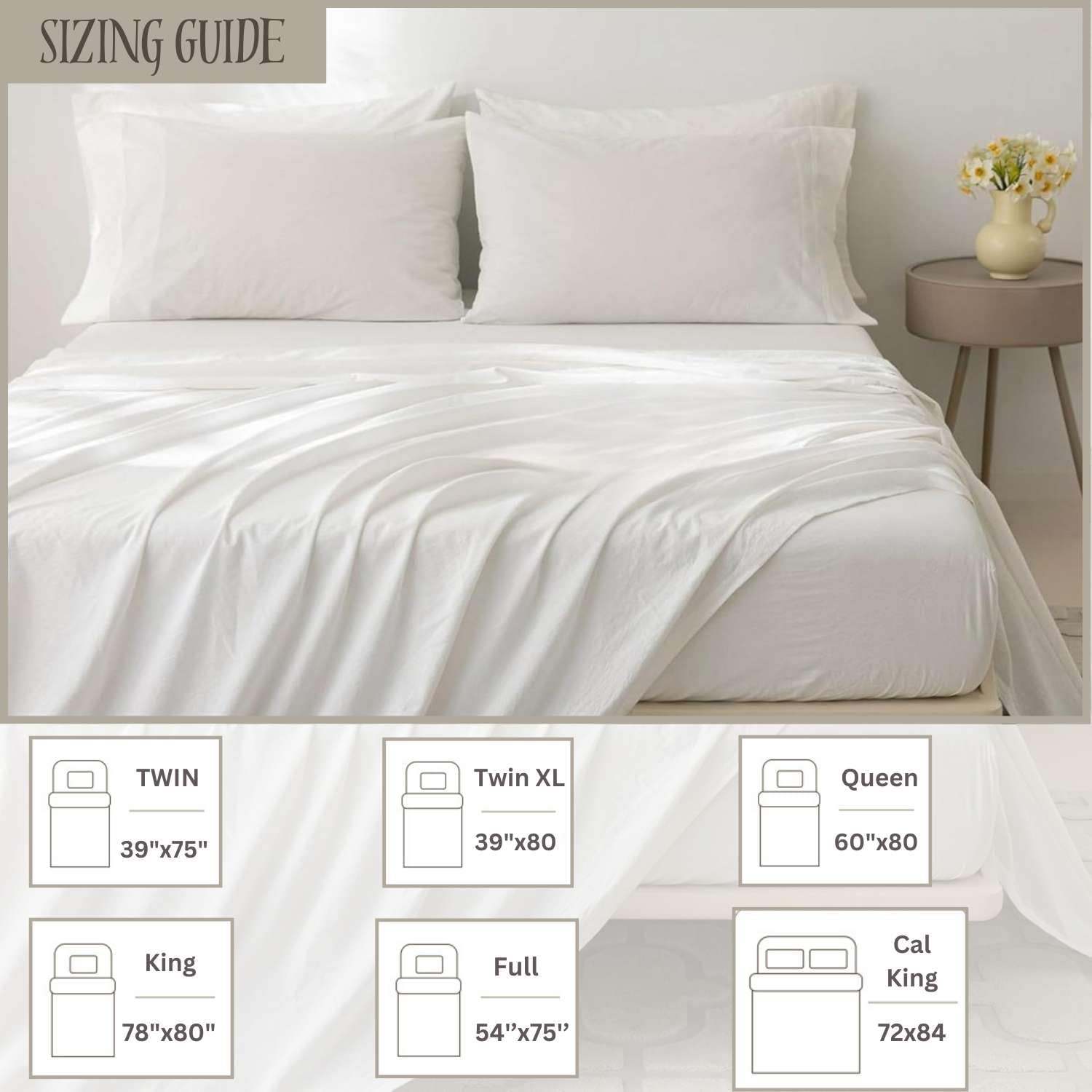 6-Piece Queen Size Sheet Set - 400 Thread Count 100% Egyptian Cotton Bed Sheets with Deep Pockets - Ultra Soft & Breathable - Perfect for Master Bedroom, Guest Room or Vacation Home (White)